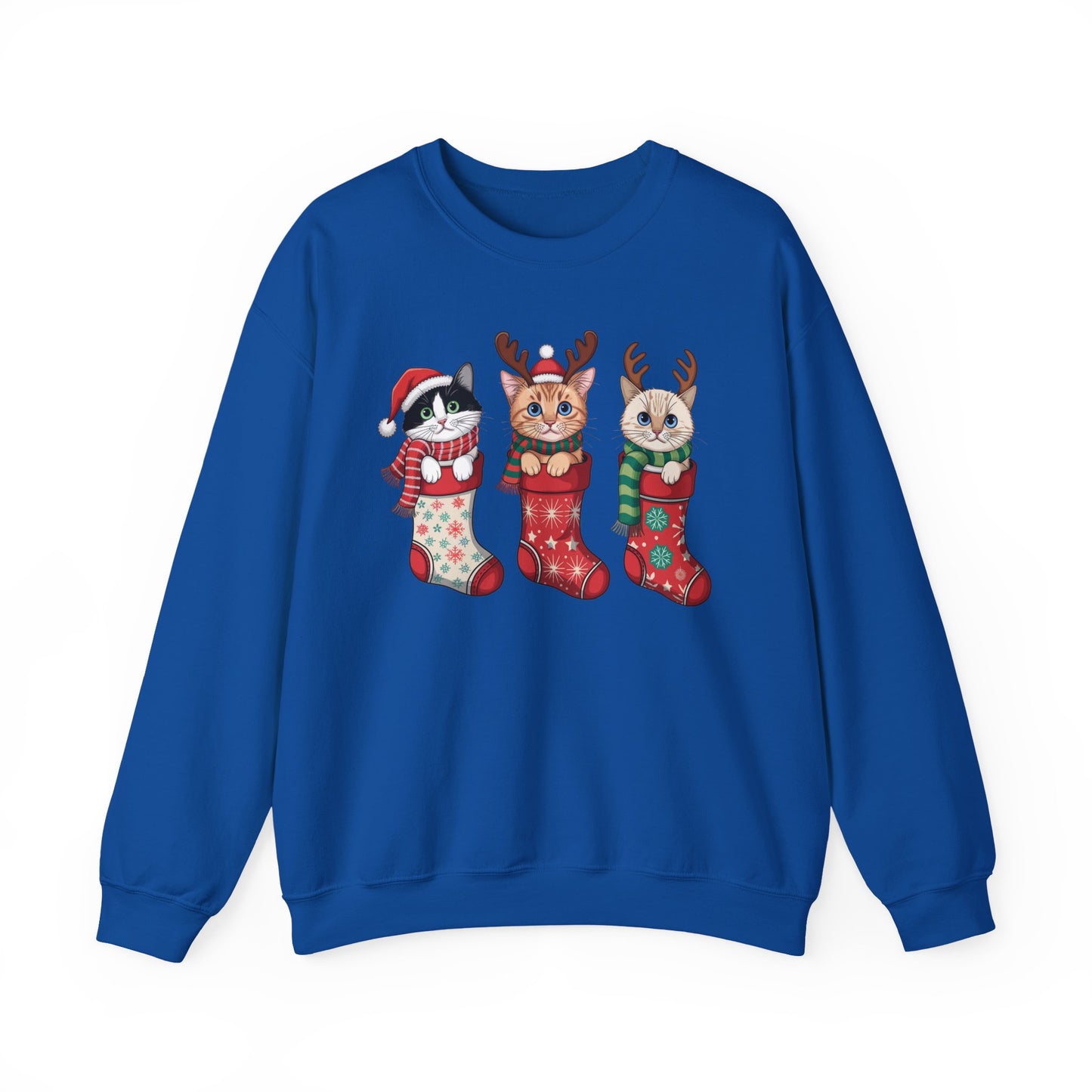 🐱🎄 Kitties in Stockings Sweatshirt – Cozy & Adorable Holiday Cats 🧦✨