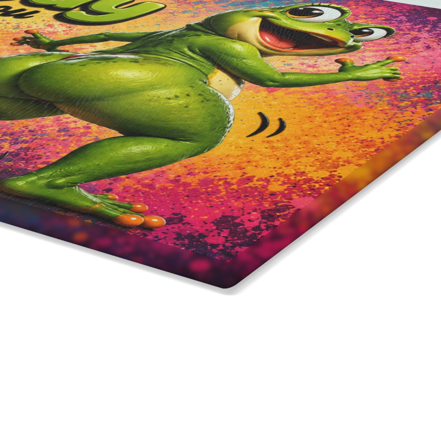 Why Be Moody When You Can Shake Your Booty Glass Cutting Board – Funny Dancing Frog Kitchen Décor