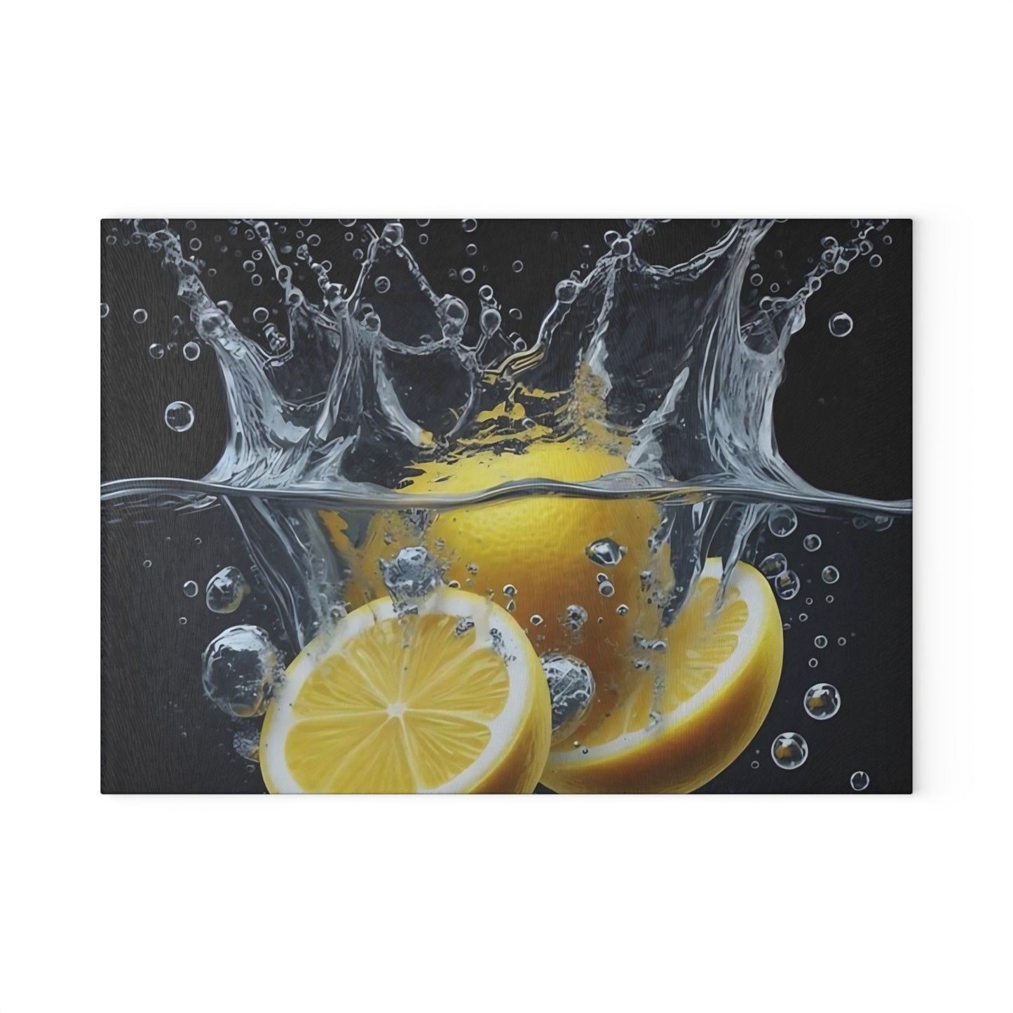 🍋 Lemon Splash Glass Cutting Board – Bright & Zesty Citrus Kitchen Style