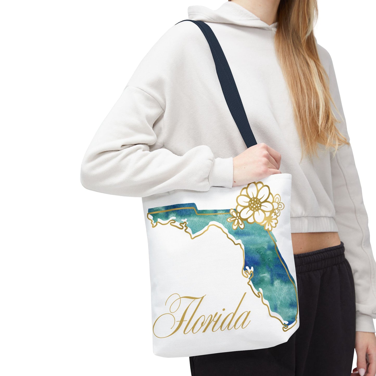 🌸 Florida State Floral Tote Bag – Elegant, Coastal & Practical 👜