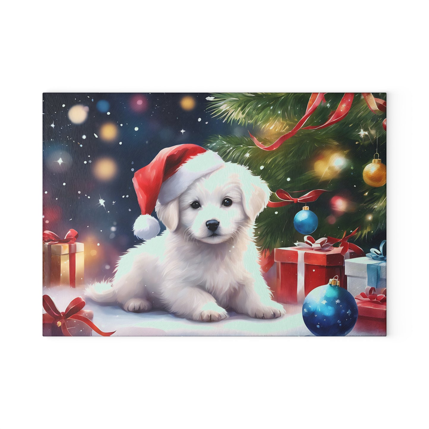 🎄🐾 Christmas Puppy Cutting Board – Holiday Cheer for Your Kitchen 🎁