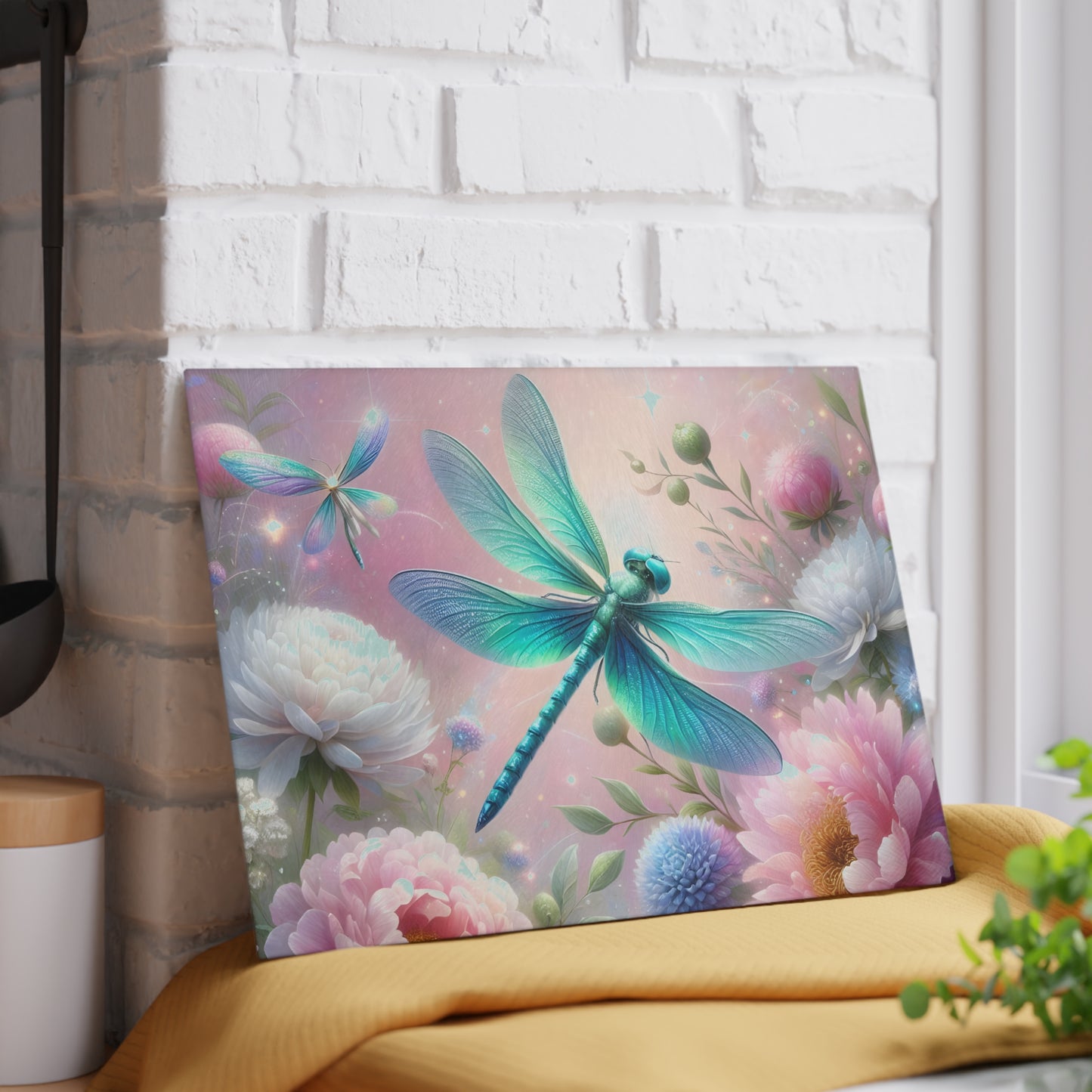 🦋 Dragonfly Garden Cutting Board – Whimsical Beauty for Your Kitchen 🌸