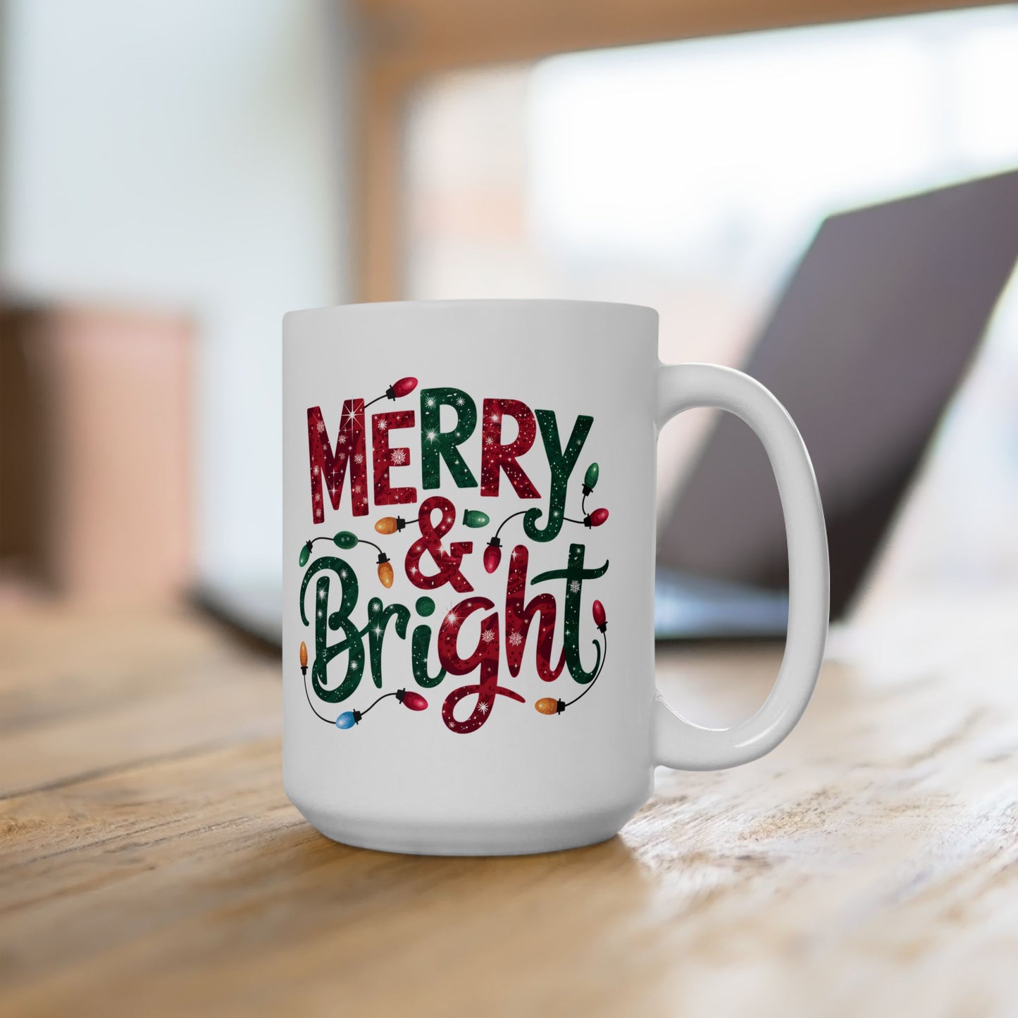 🎄 Merry & Bright Christmas Lights Mug – Festive Cheer in Every Sip! ☕