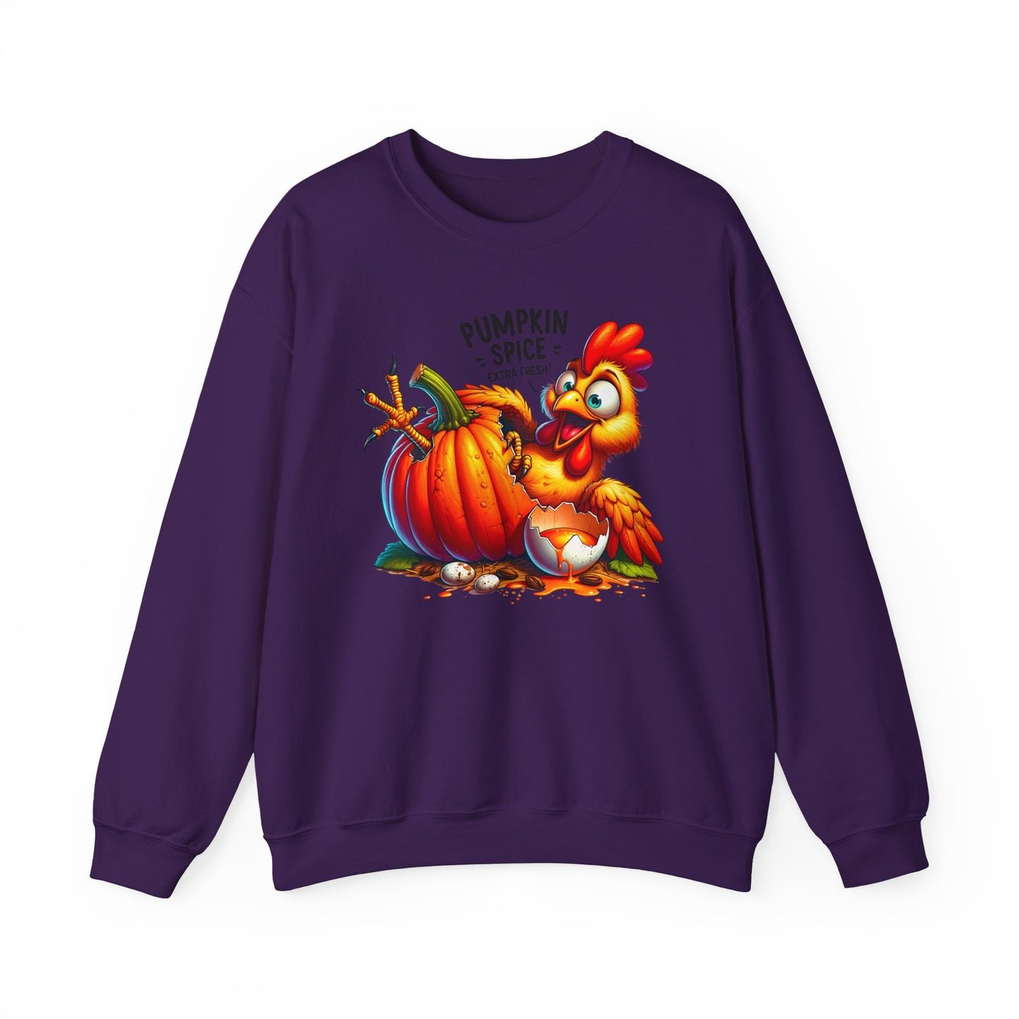 🎃🐔 Pumpkin Spice Chicken Sweatshirt – Funny Fall Extra Fresh Design 🍂