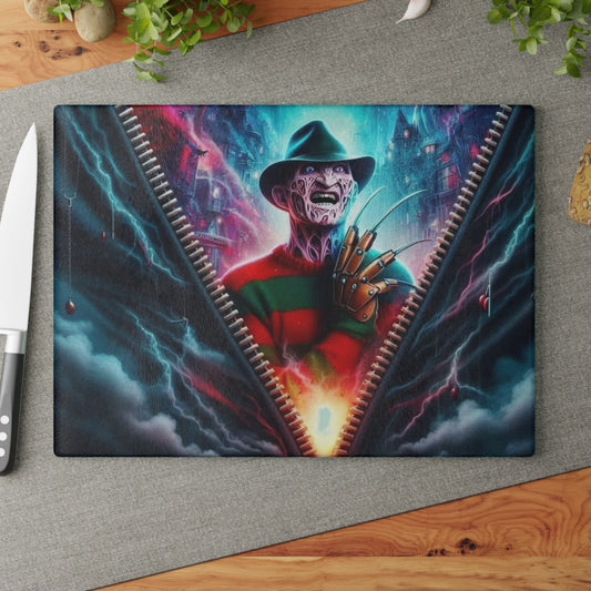 🧤🔥 Nightmare Realm Zipper Cutting Board – Unleash Chills & Thunder in the Kitchen