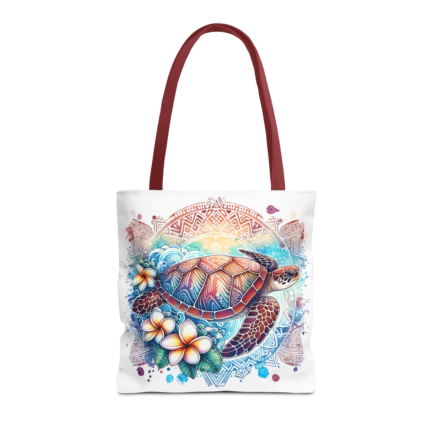 🐢 Vibrant Tribal Sea Turtle Tote Bag – Ocean Beauty Meets Island Vibes 🌊👜