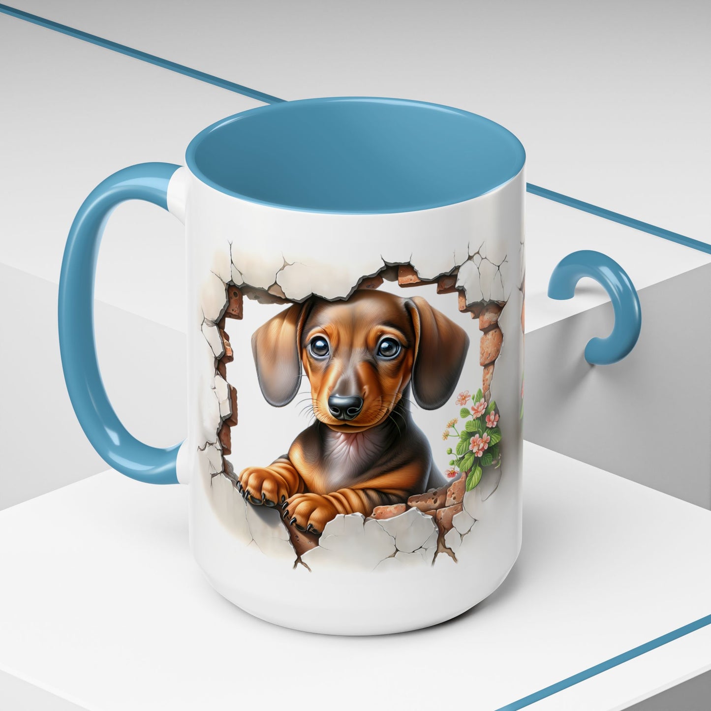🐾🌭 Dachshund Puppy Accent Mug – Adorable Doxie Coffee Cup ☕❤️