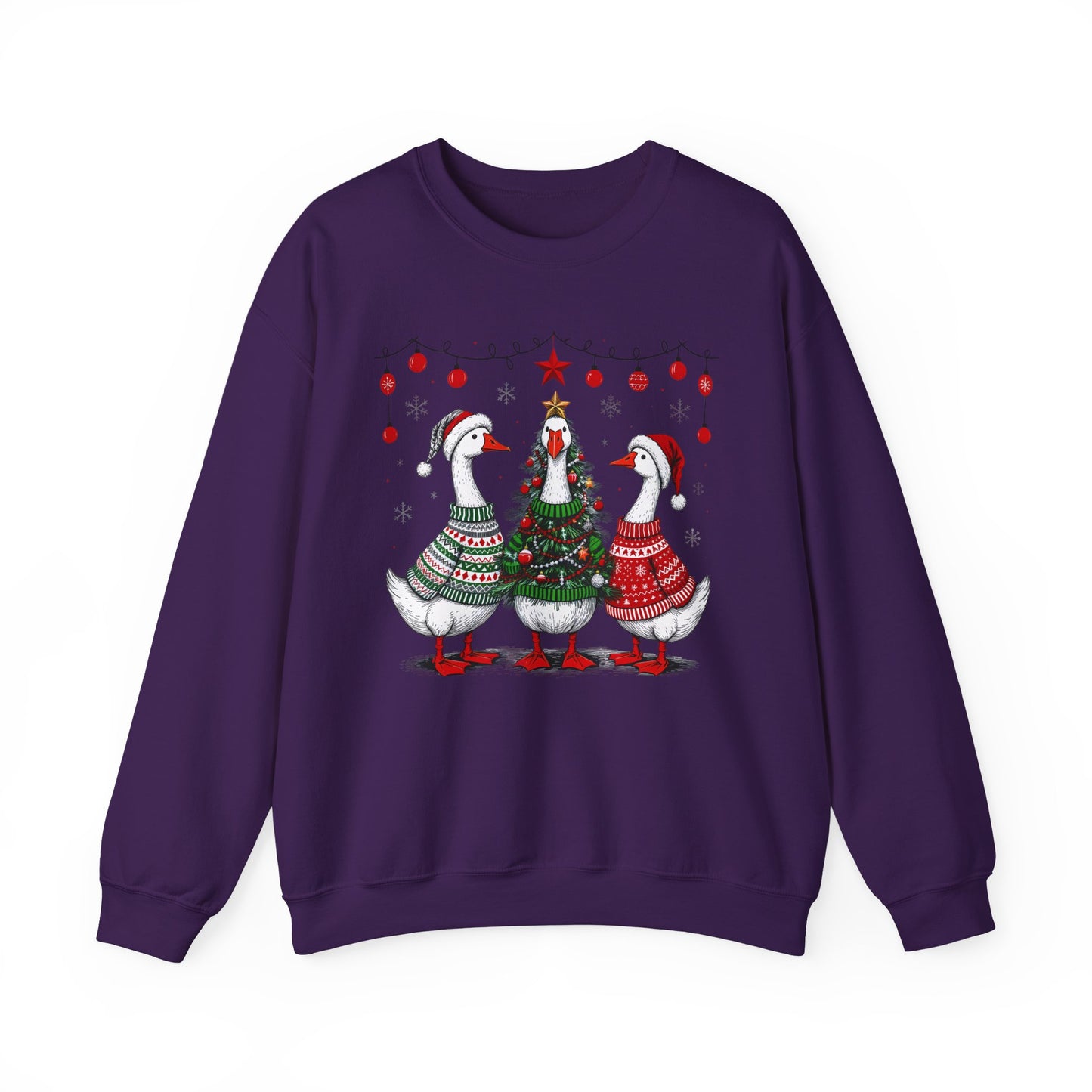 🎄🪿 Goosemas Sweater Flock Sweatshirt – Festive Geese in Cozy Knits