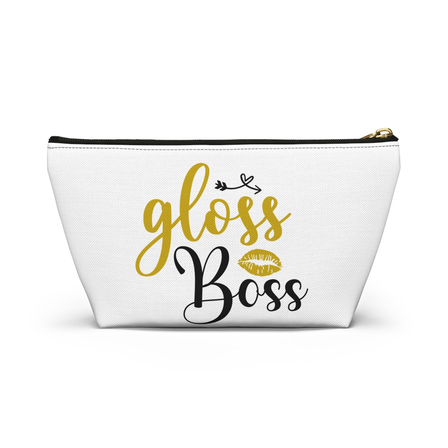 Accessory Pouch – "Gloss Boss" Yellow Makeup Bag