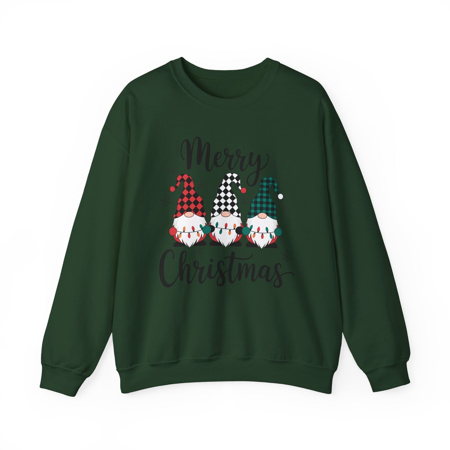 🎅✨ Merry Gnome Lights Sweatshirt – Whimsical Scandinavian Holiday Charm