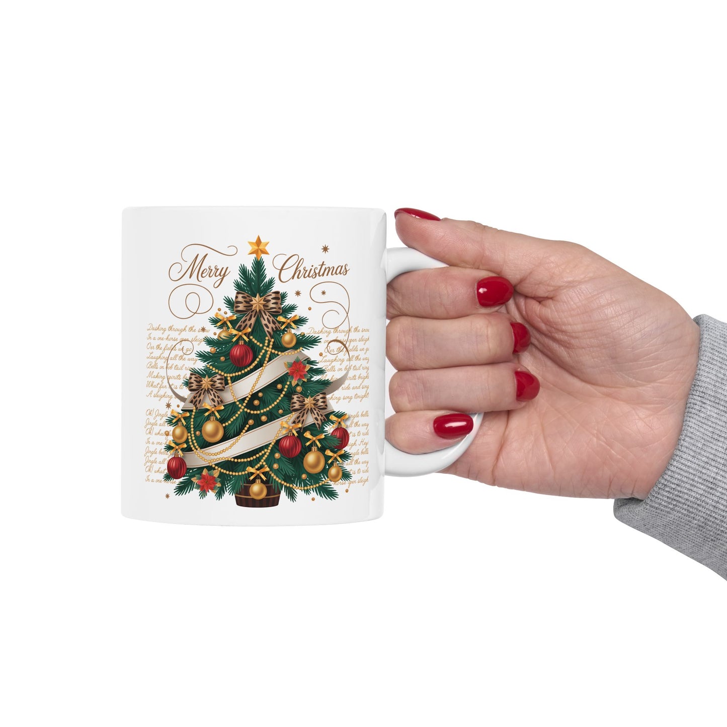 🎄✨ Merry Christmas Tree – Festive Evergreen Coffee Cup ☕