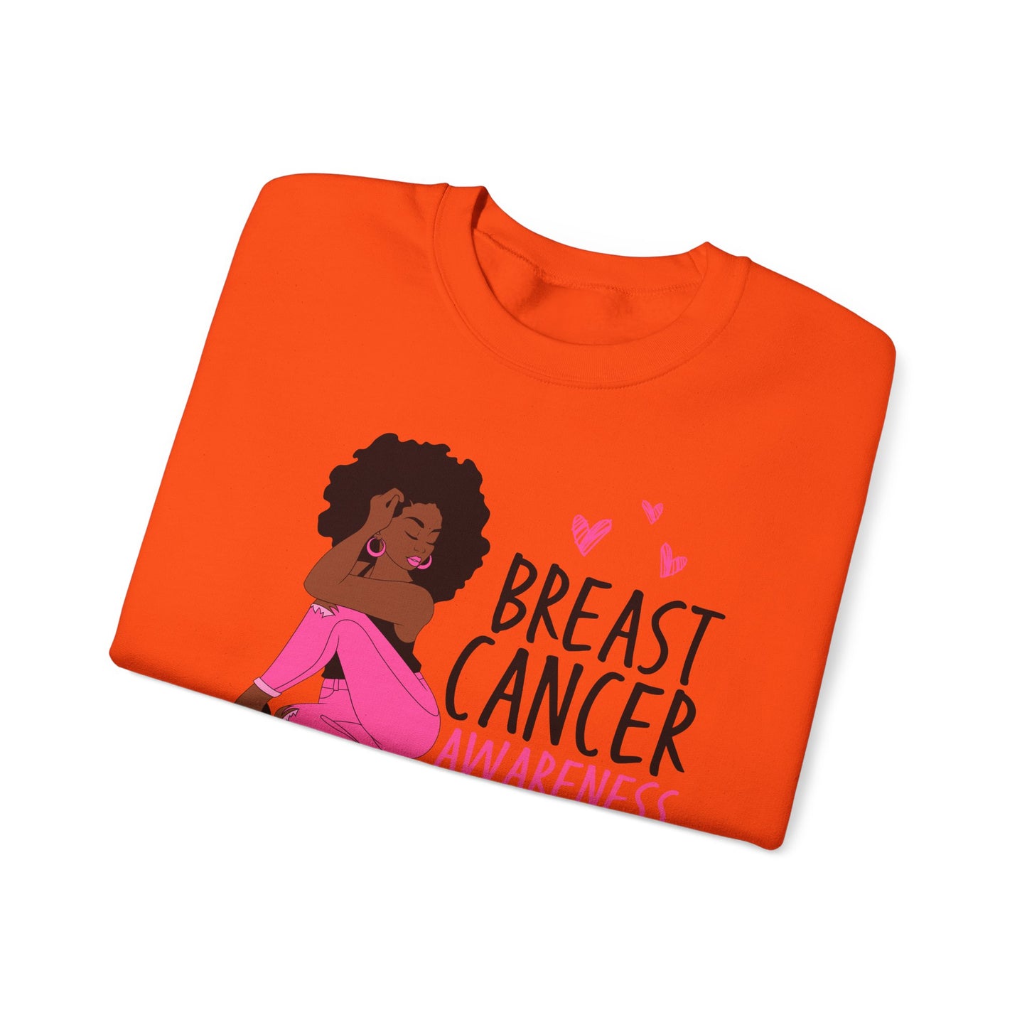 💕✨ Pink Awareness Woman Sweatshirt – Elegant Breast Cancer Support Crewneck