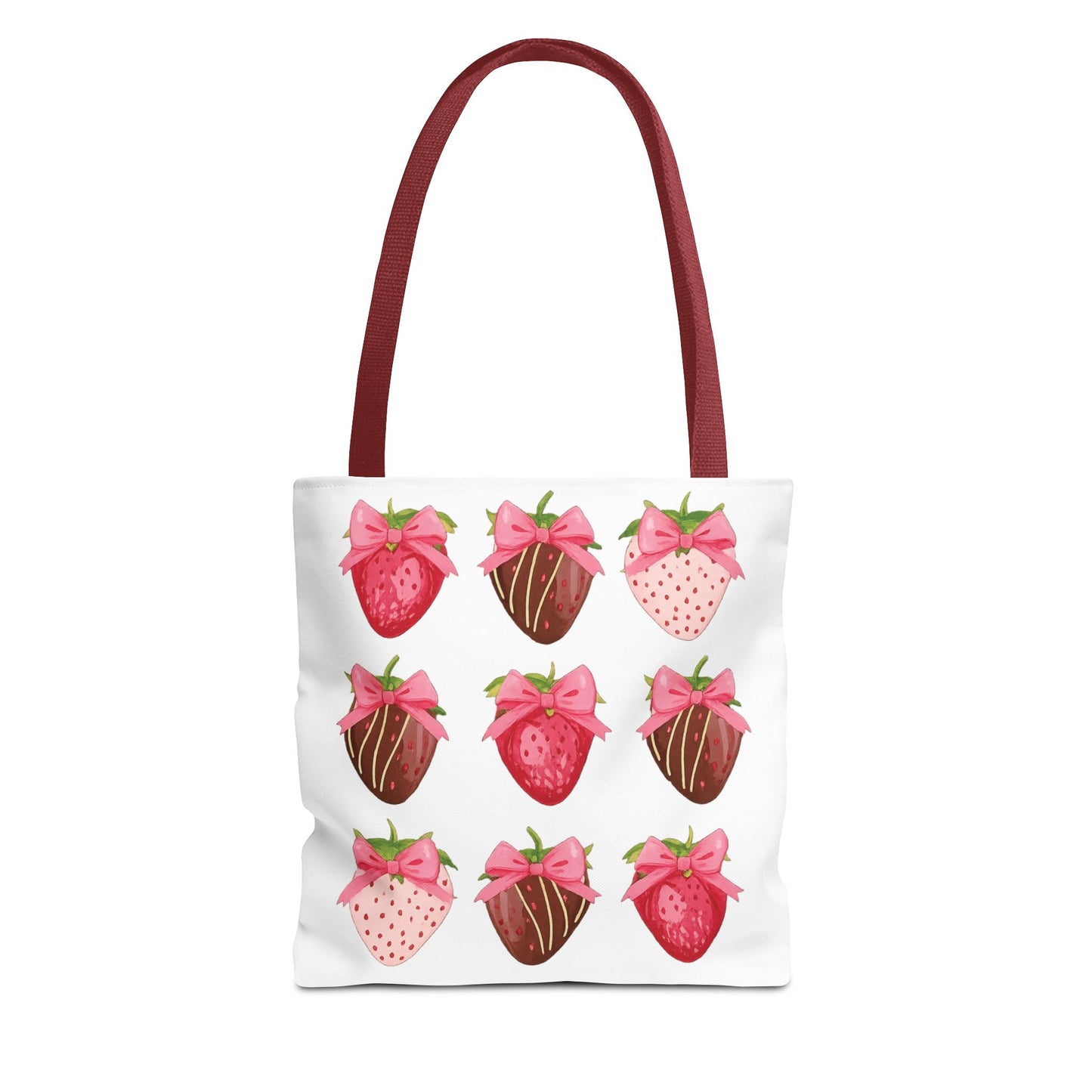 🍓 Chocolate-Covered Strawberry Tote Bag – Sweet, Stylish & Practical 🍫