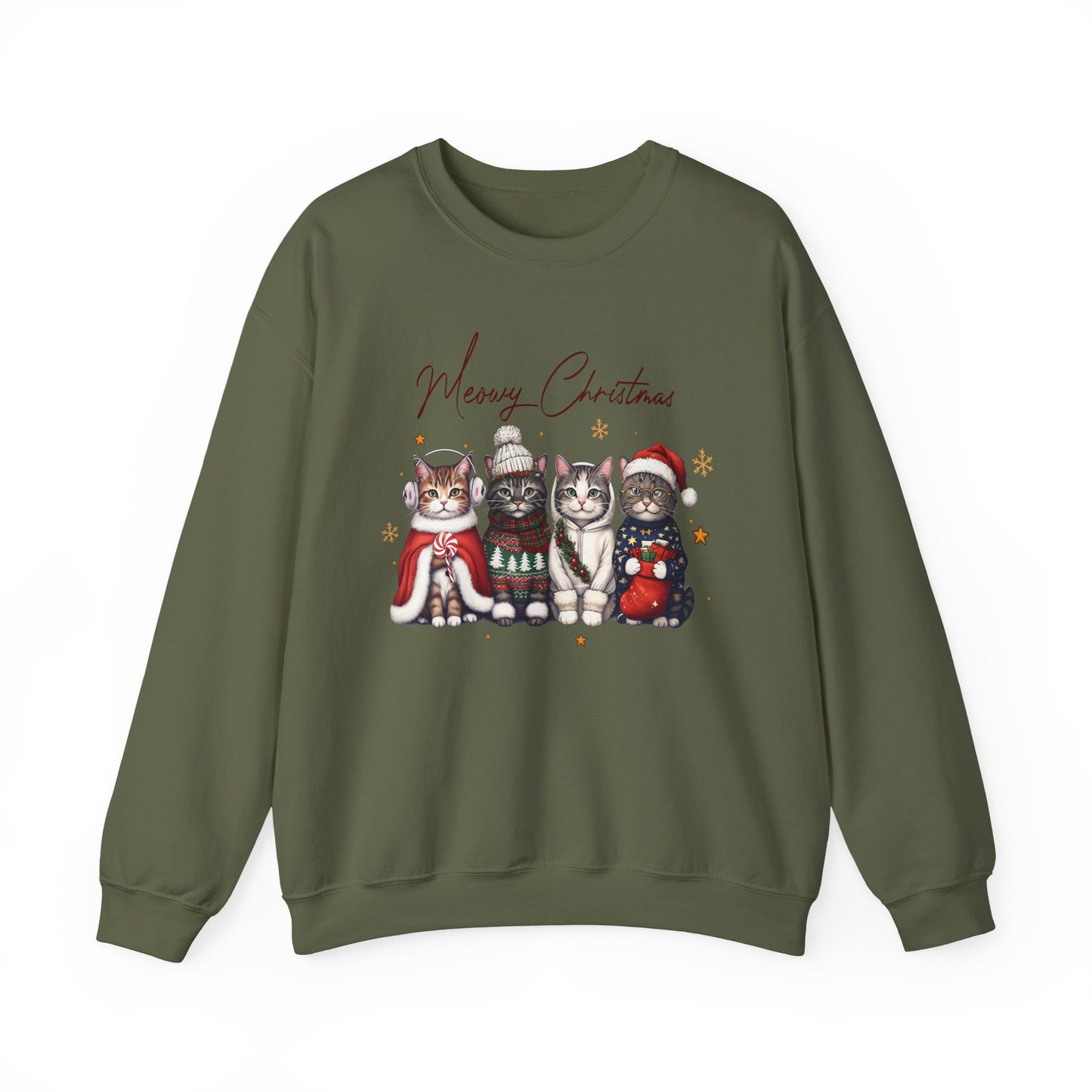 🐾✨ Meowy Christmas Sweatshirt – Festive Cats & Cozy Holiday Cheer 🎄🐱