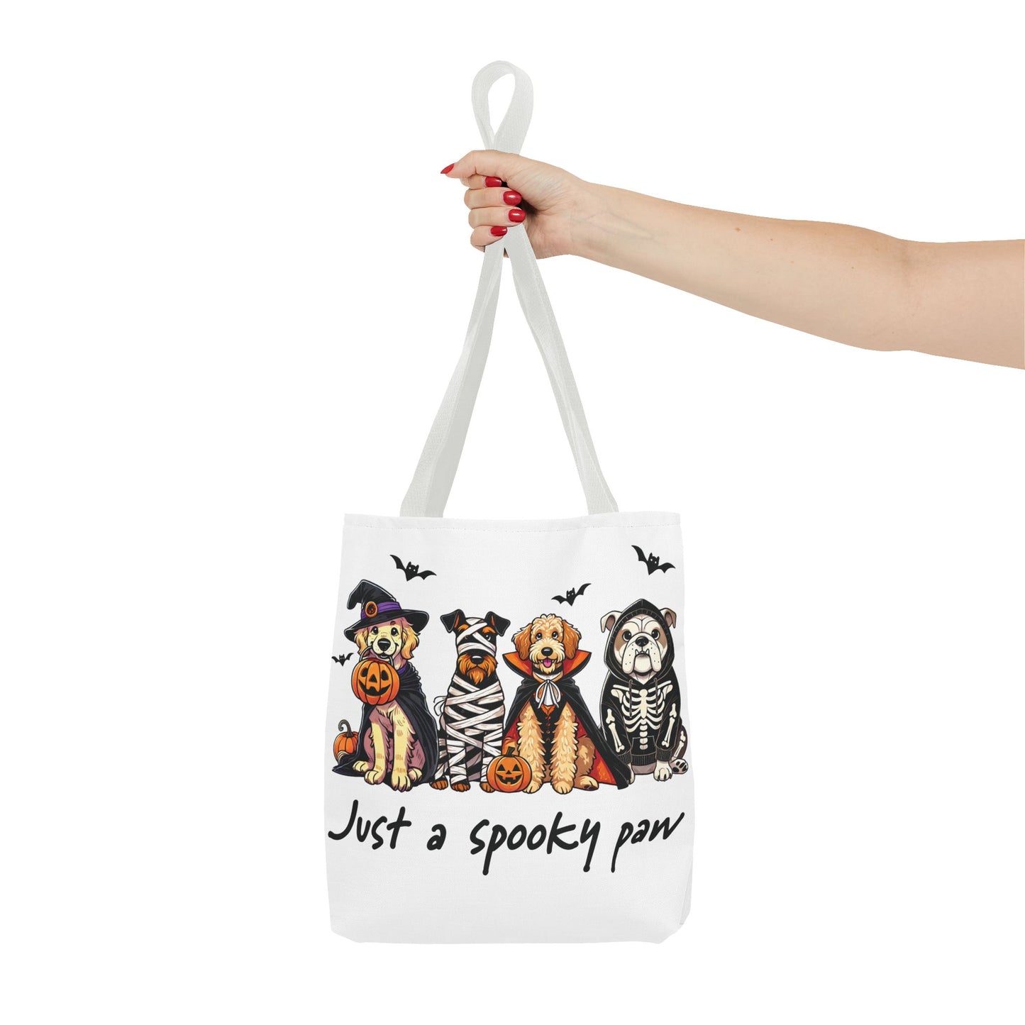 🐾 Spooky Paws Halloween Tote Bag – Doggone Cute Halloween Style 🎃