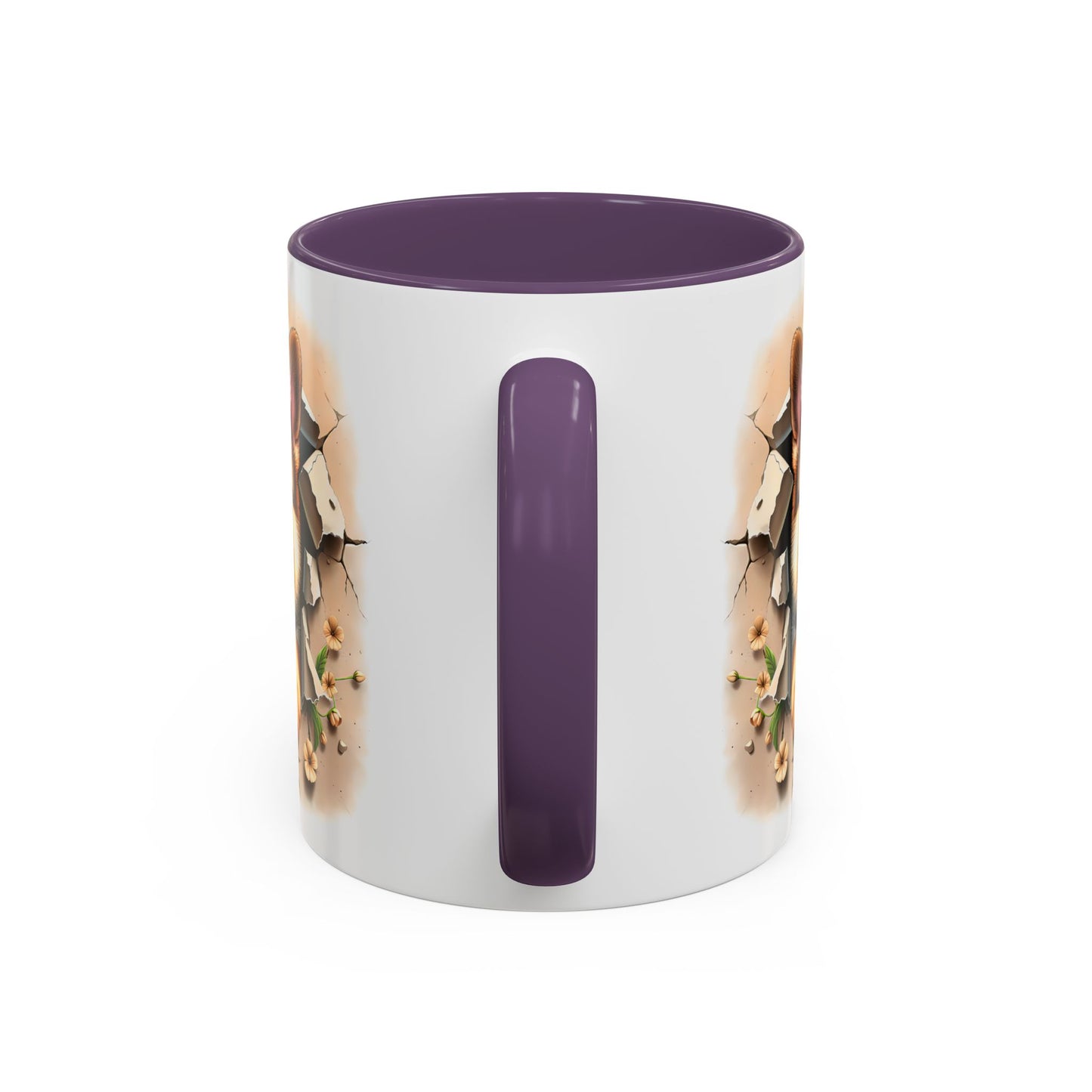 🐾☕ German Shepherd Puppy Peek Accent Mug – Loyal Pup Lover Gift ✨🖤