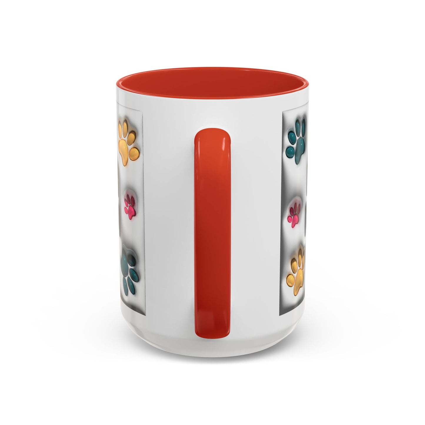 Dog Mom Accent Mug – Colorful Paw Print Cup for Proud Pet Parents