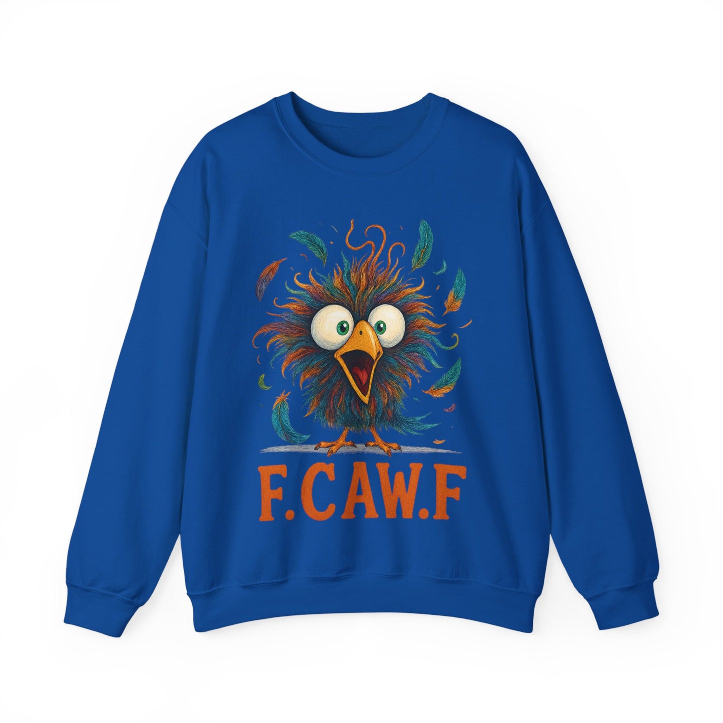 🍂🪽 F.CAW.F Funny Bird Sweatshirt – Quirky Fowl Humor for Everyday Laughs