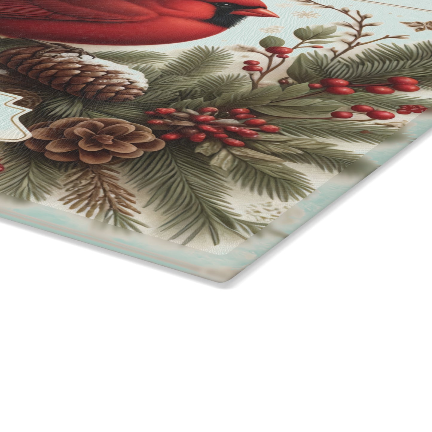 🕊️❄️ Winter Blessings Cardinal Cutting Board – Elegant Holiday Charm for Your Kitchen ❄️🕊️