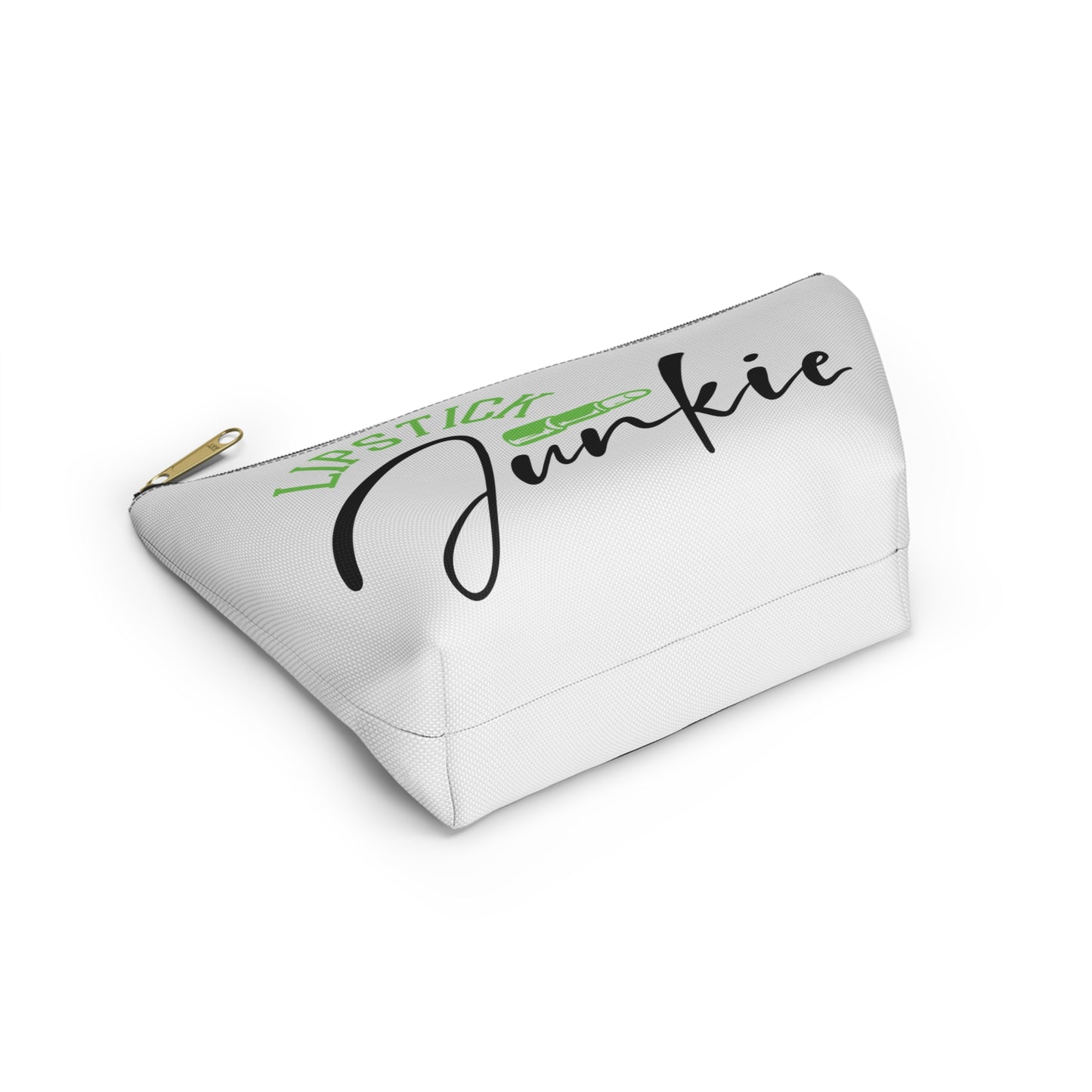Accessory Pouch – "Lipstick Junkie" Green Makeup Bag
