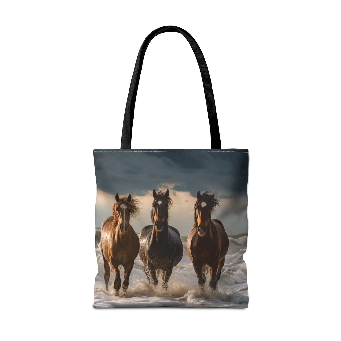 Bolsa de mano Caballos salvajes al anochecer: un bolso de mano atrevido inspirado en la naturaleza para amantes de los caballos