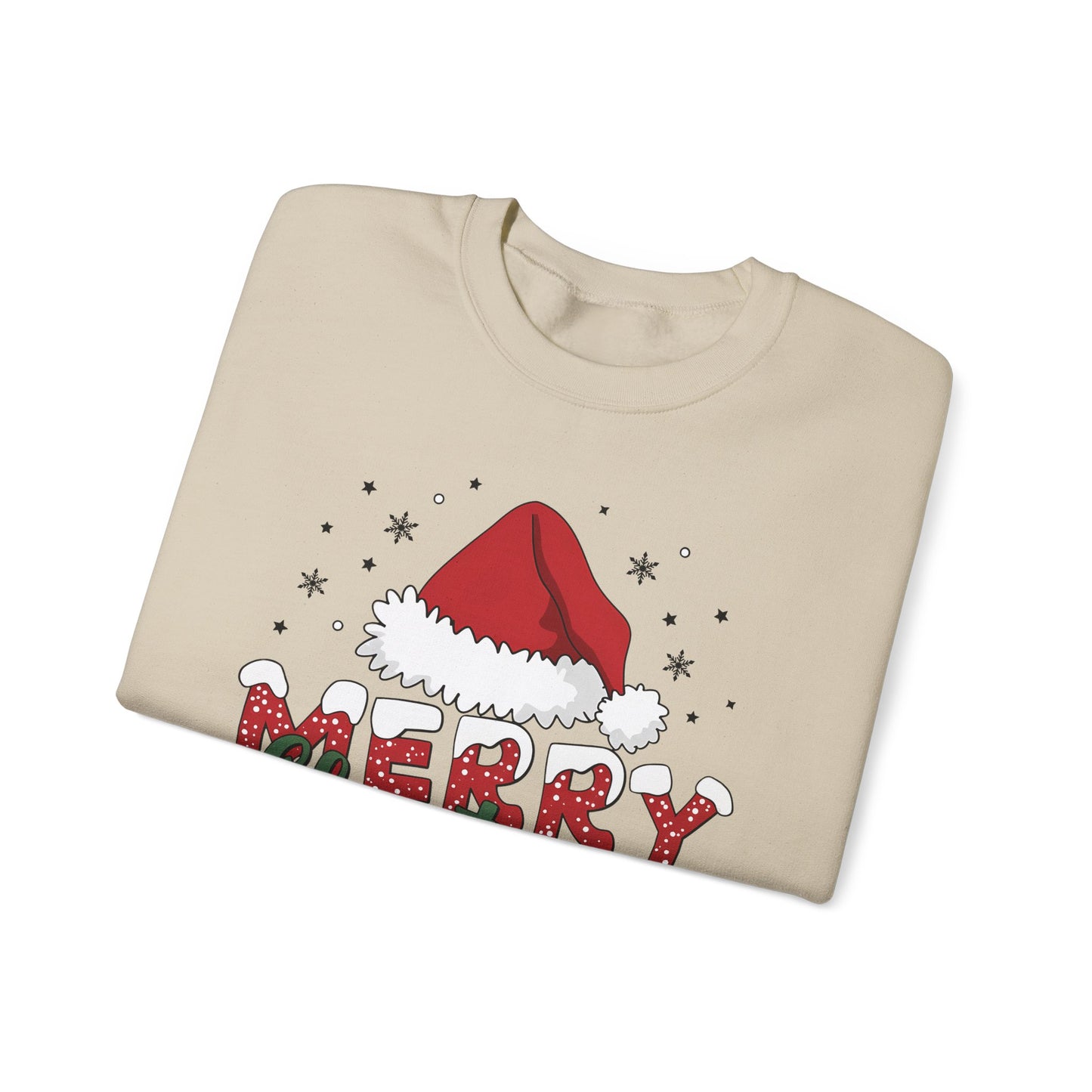 🎅✨ Merry Christmas Santa Hat Sweatshirt – Classic Festive Holiday Style