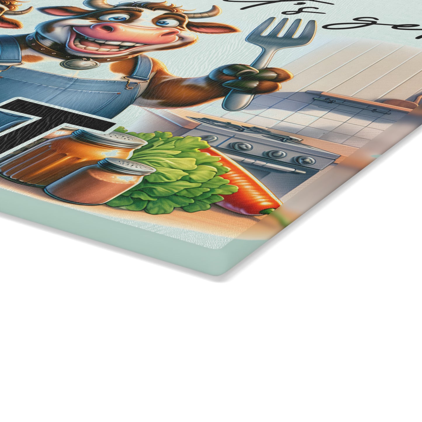 Fork It! Let’s Get Takeout Cow Cutting Board – Funny Farmhouse Kitchen Humor