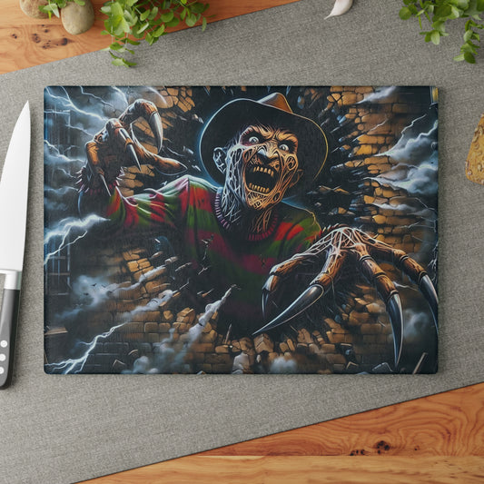 ⚡ Brick Wall Nightmare Cutting Board – Terrifying Horror Claws & Lightning Explosion 🌩️💀
