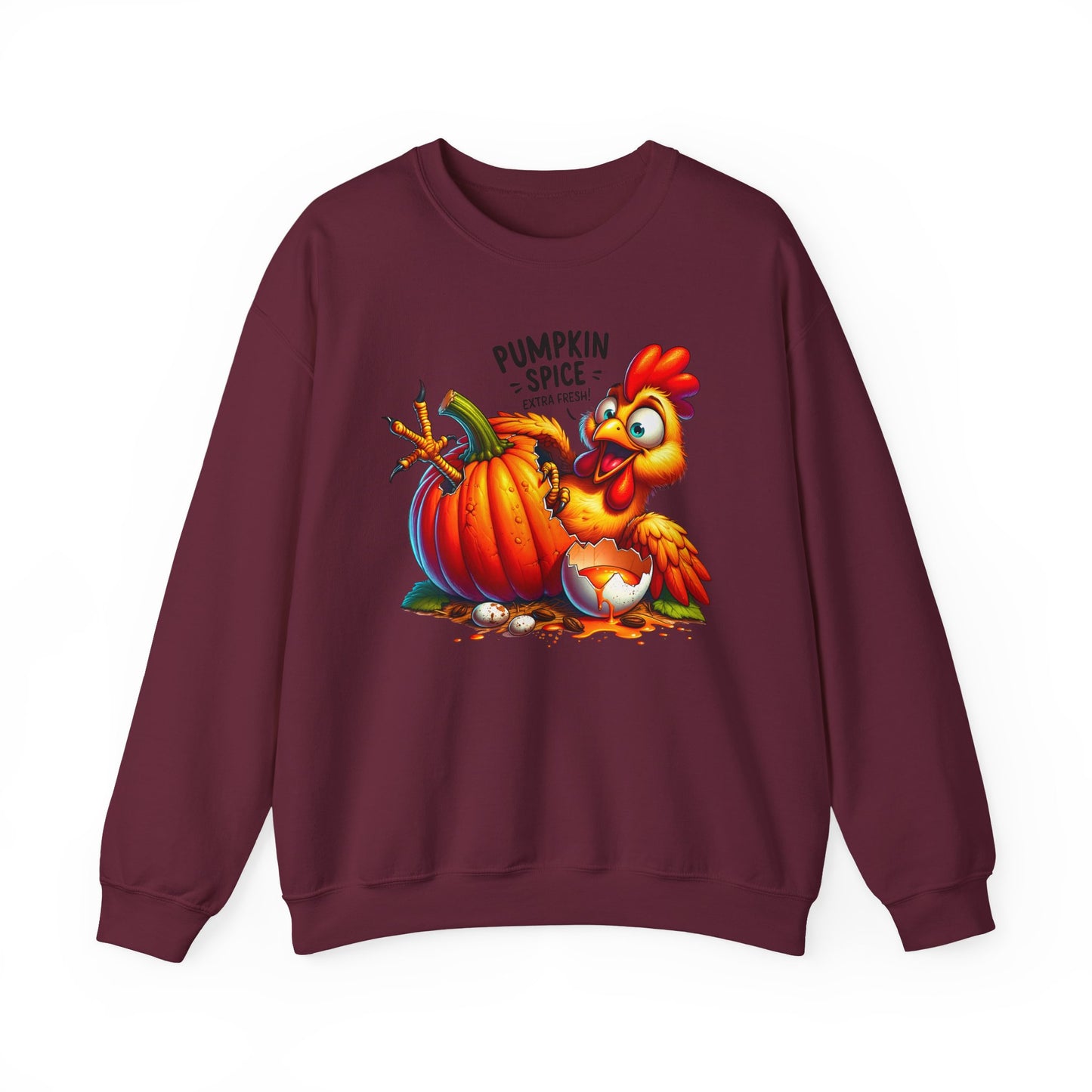🎃🐔 Pumpkin Spice Chicken Sweatshirt – Funny Fall Extra Fresh Design 🍂
