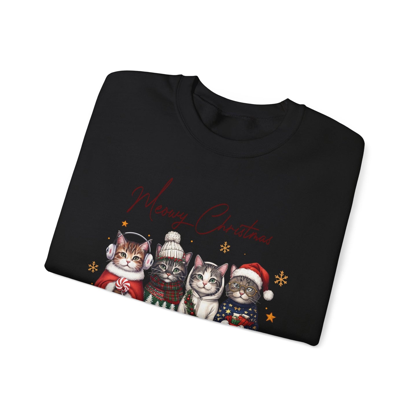 🐾✨ Meowy Christmas Sweatshirt – Festive Cats & Cozy Holiday Cheer 🎄🐱