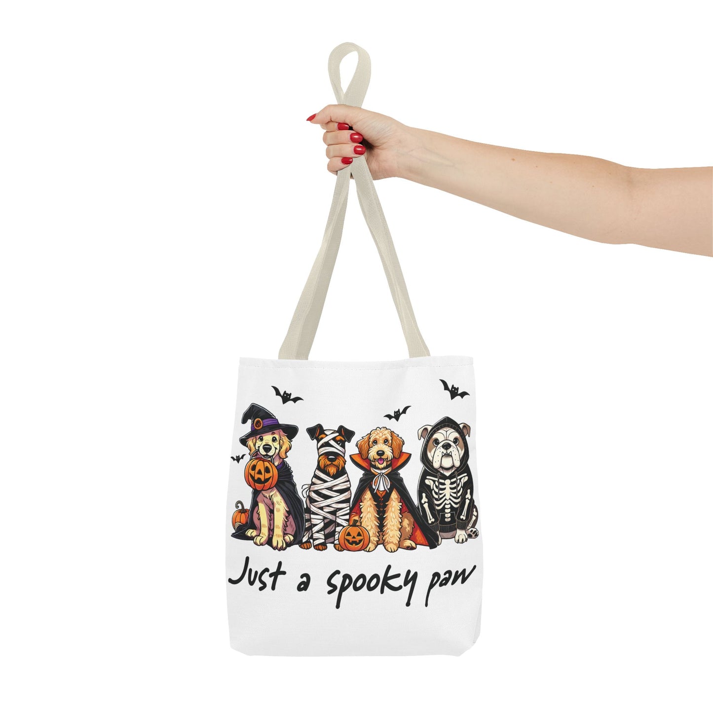 🐾 Spooky Paws Halloween Tote Bag – Doggone Cute Halloween Style 🎃