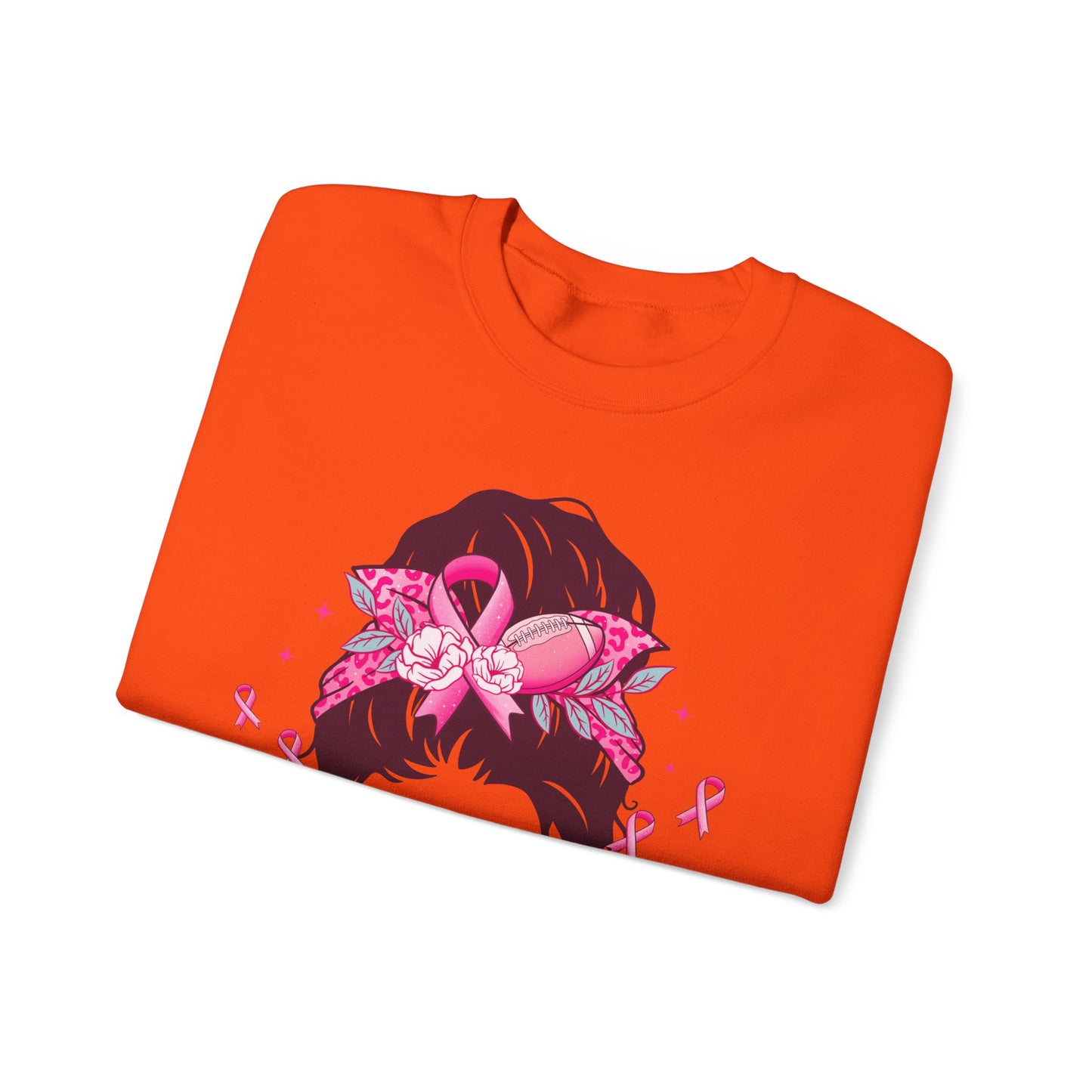 💪🎀 Stronger Than Cancer Sweatshirt – Bold Leopard Print Breast Cancer Awareness Crewneck