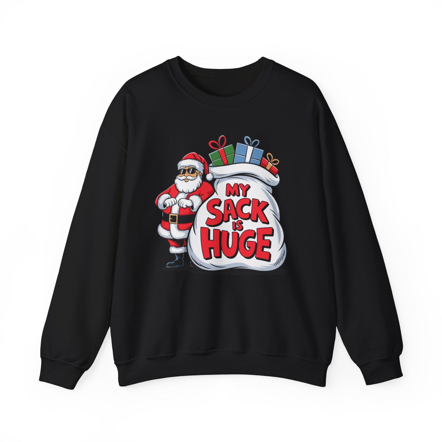 🎅😂 My Sack Is Huge Sweatshirt – Funny Santa Christmas Pullover for Men