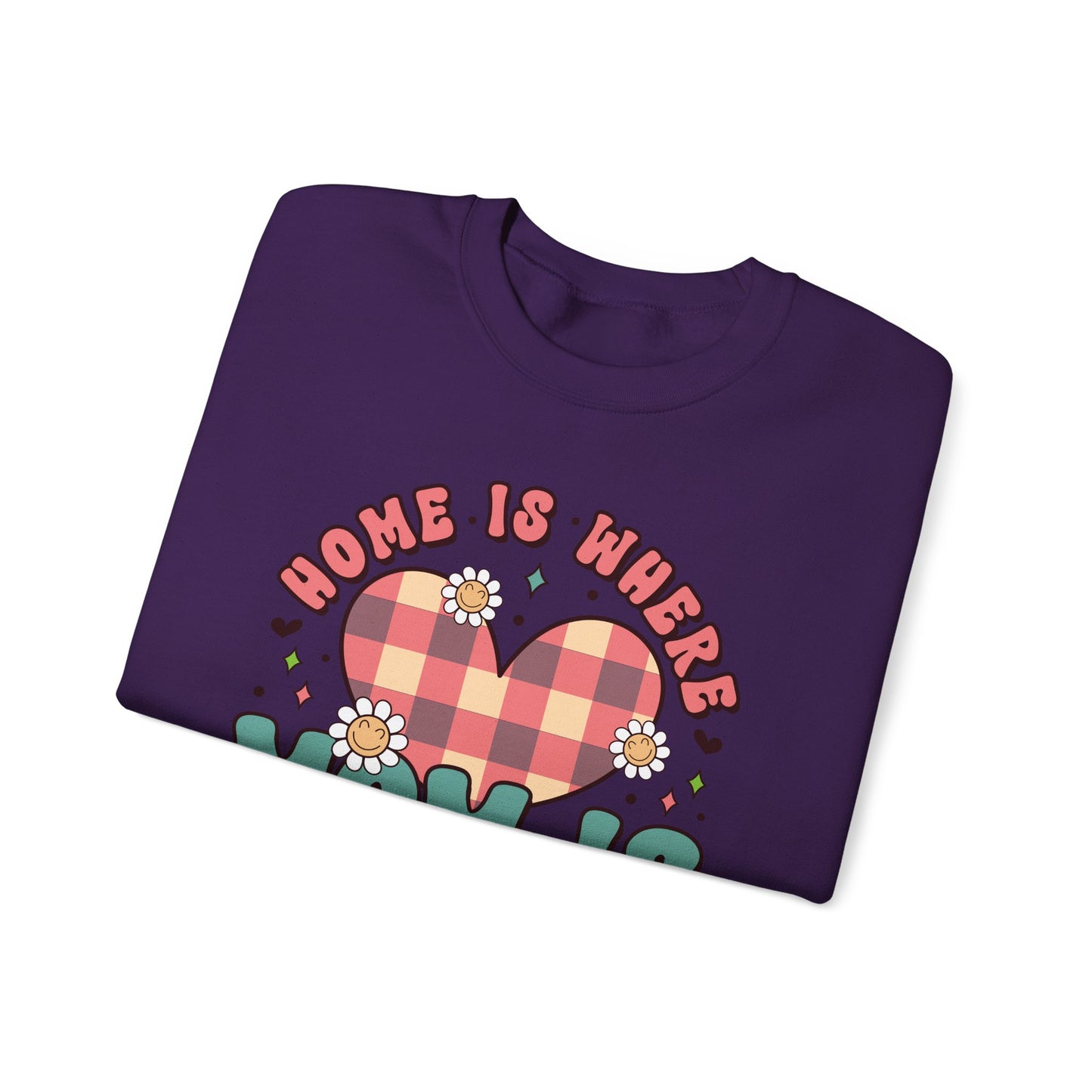 💖🏡 Home Is Where Mom Is Sweatshirt – Cozy Gift for Mothers