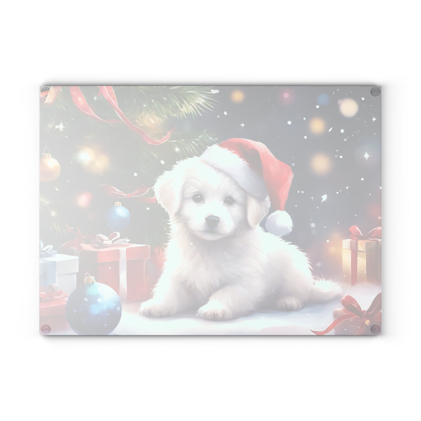 🎄🐾 Christmas Puppy Cutting Board – Holiday Cheer for Your Kitchen 🎁