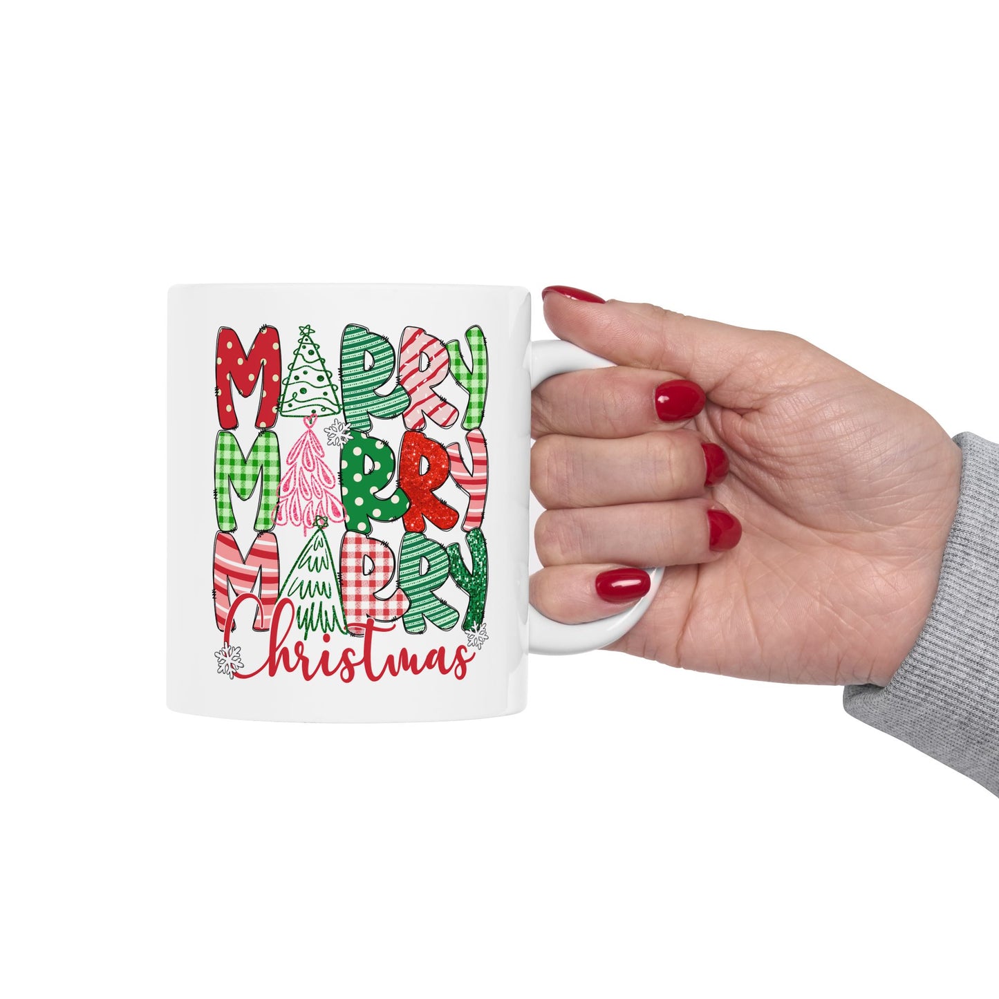 🎄 Merry Merry Merry Christmas Mug – Festive Cheer in Every Sip 🎅