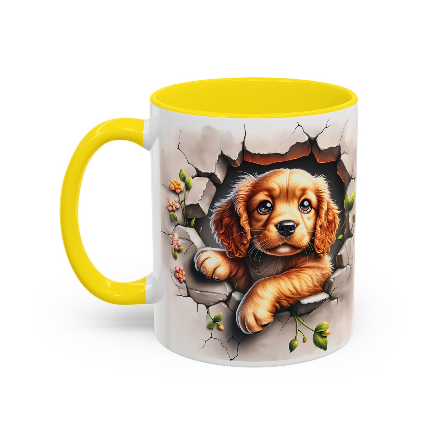 🐾 Cocker Spaniel Puppy Accent Mug – Sweet Fluffy Pup Coffee Cup ☕🤎