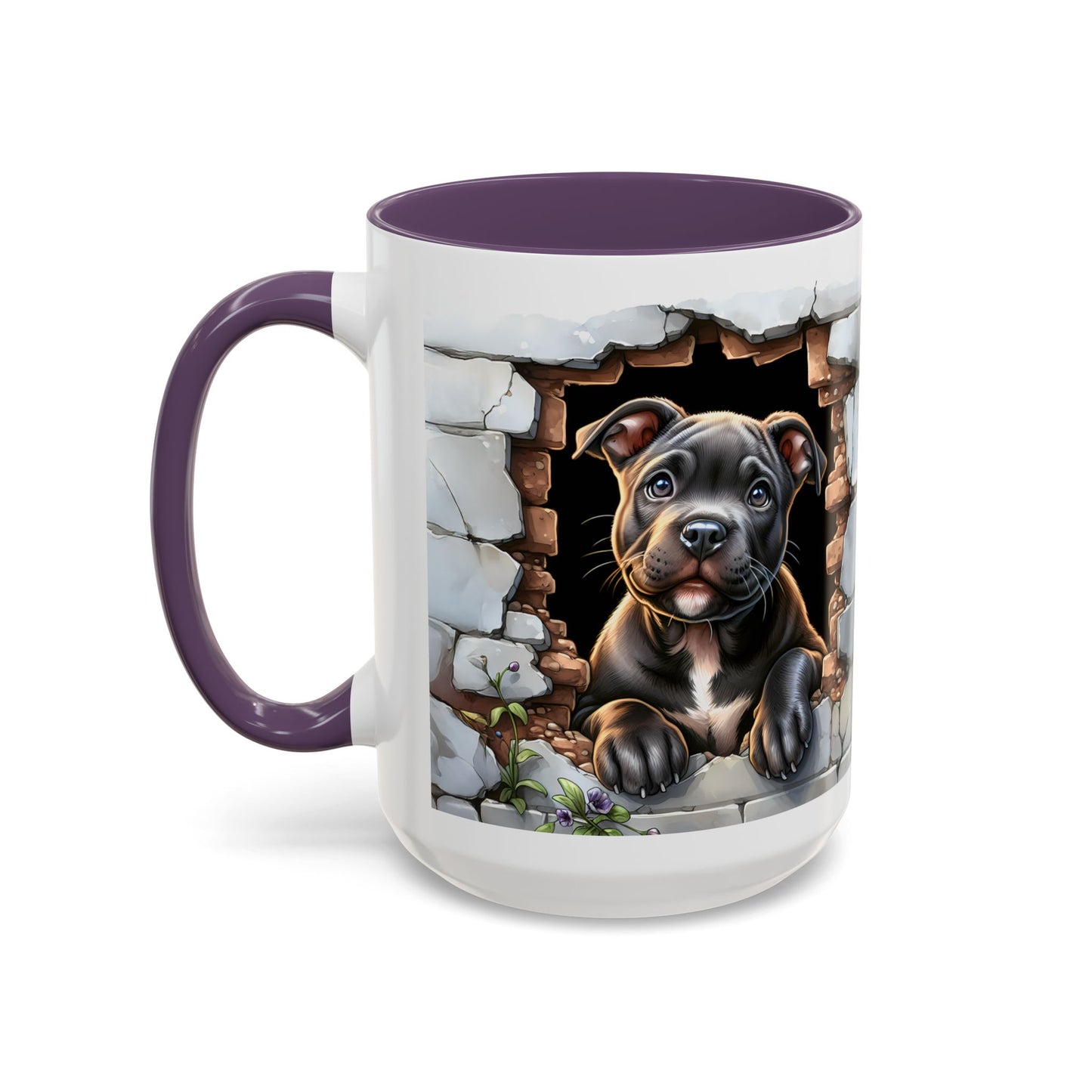 🐶☕ Pit Bull Puppy Accent Mug – Cute Breakthrough Pup Design ✨