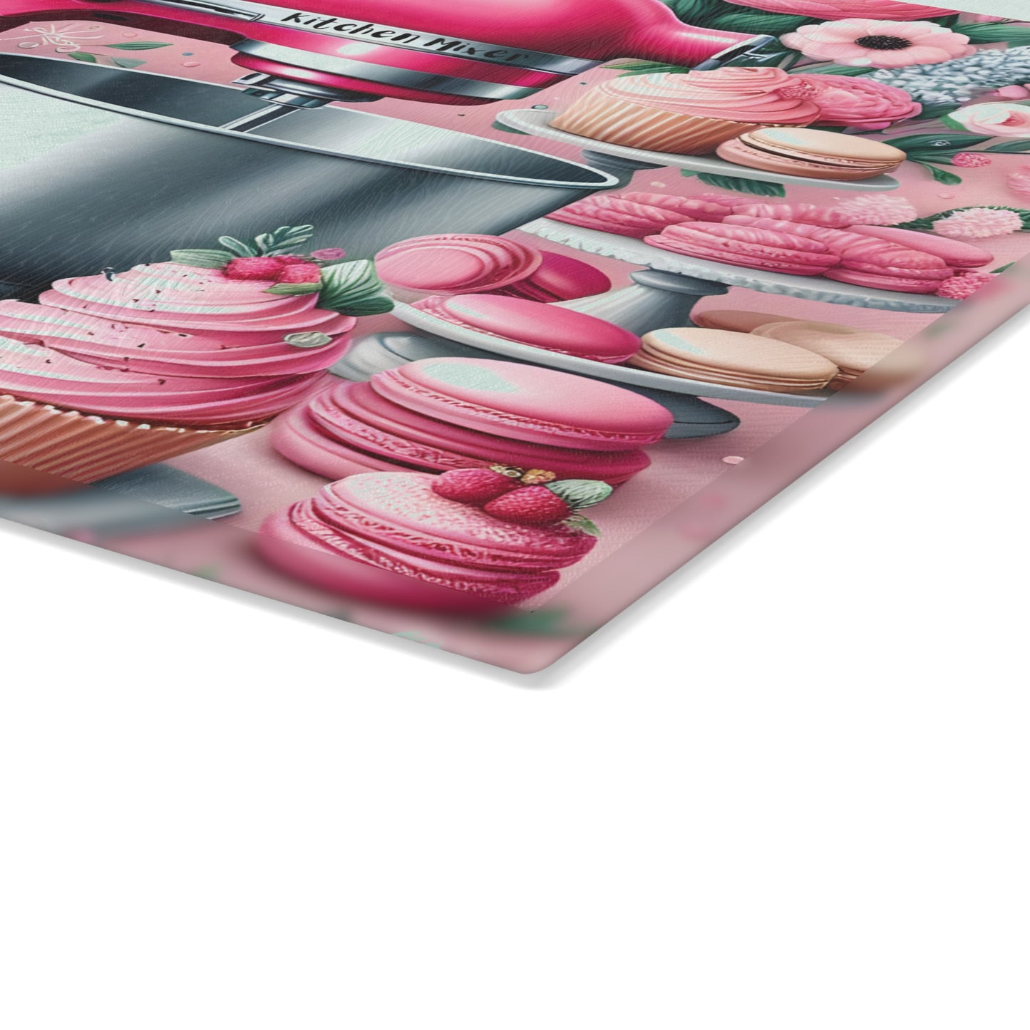 🌸💖 Pink Kitchen Mixer Cutting Board – Whimsical Baking Charm for Your Kitchen 🍰✨