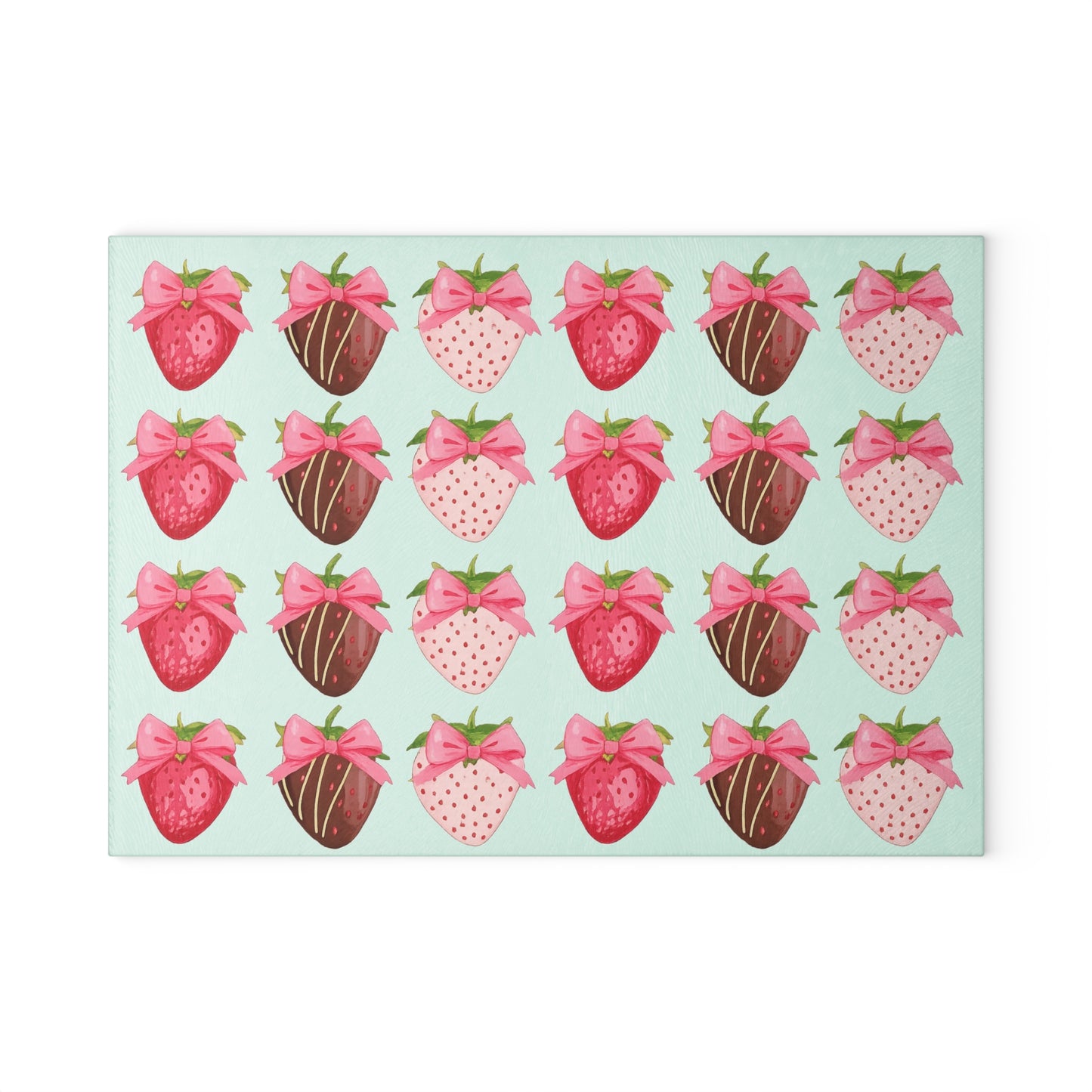 🍓 Chocolate-Covered Strawberry Bow Cutting Board – Sweet Elegance for Your Kitchen 🎀