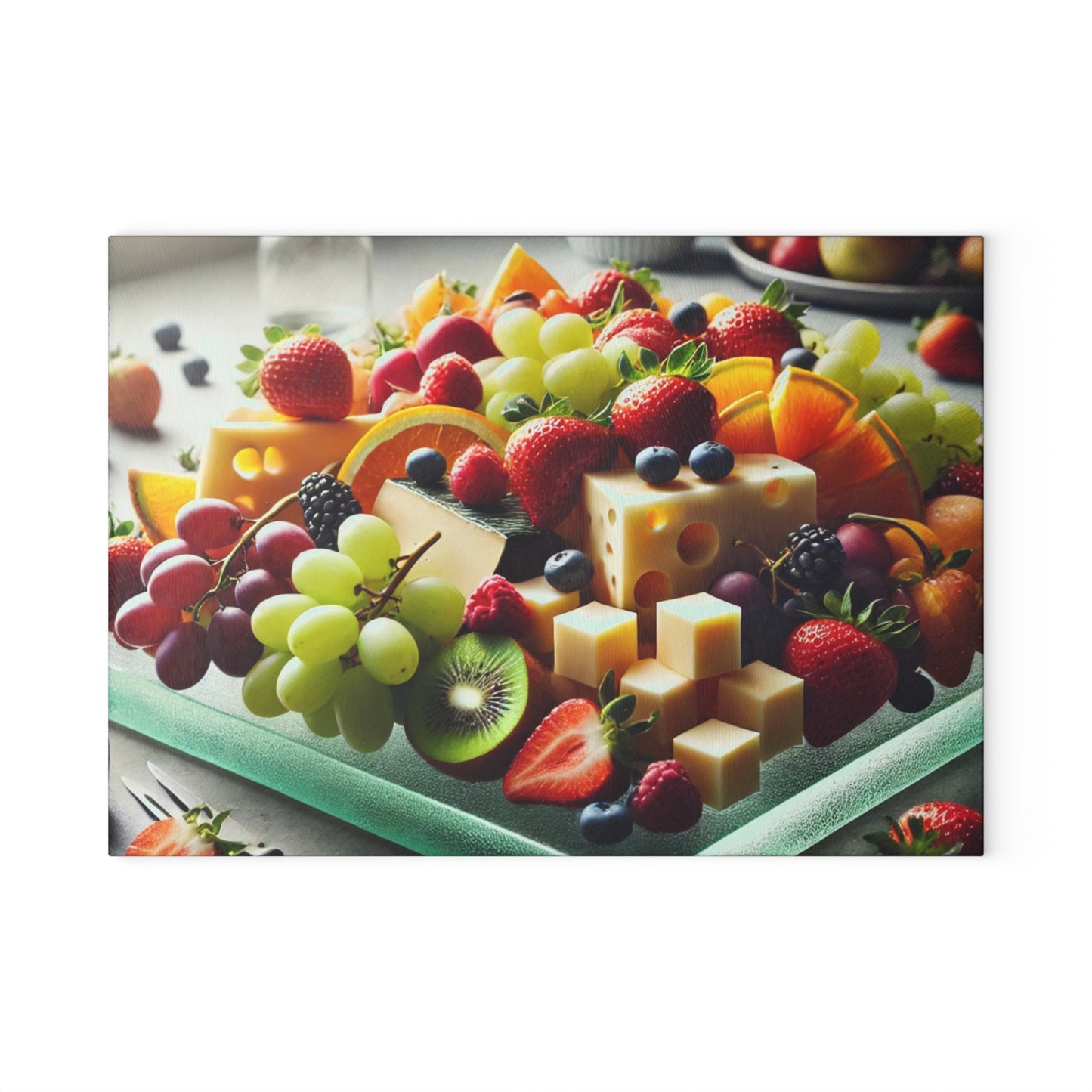 Exhibición de frutas y quesos, tabla de quesos, tabla de frutas, tabla de charcutería, bandeja de frutas, ideas para tablas de quesos, decoración de cocina, bandeja para servir