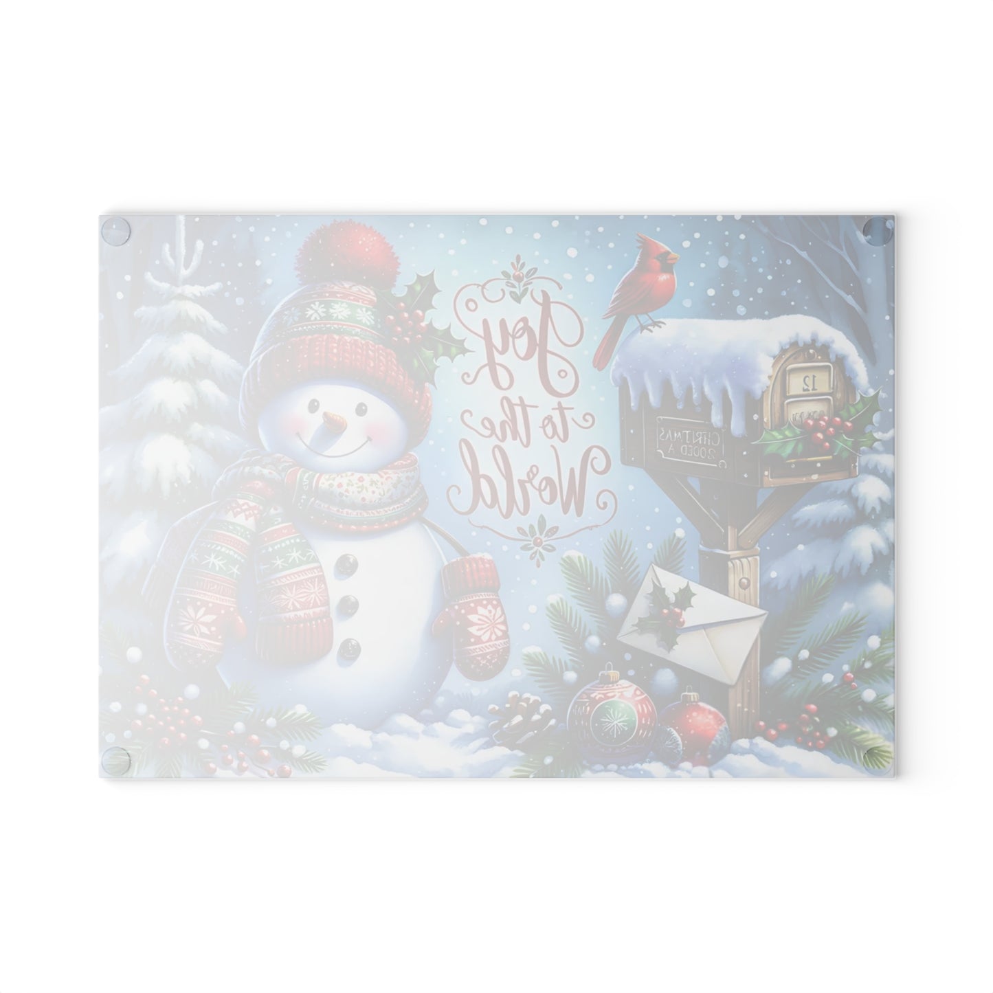 ☃️🎄 Joy to the World Snowman Cutting Board – Festive Cheer for Your Holiday Kitchen ❤️✨