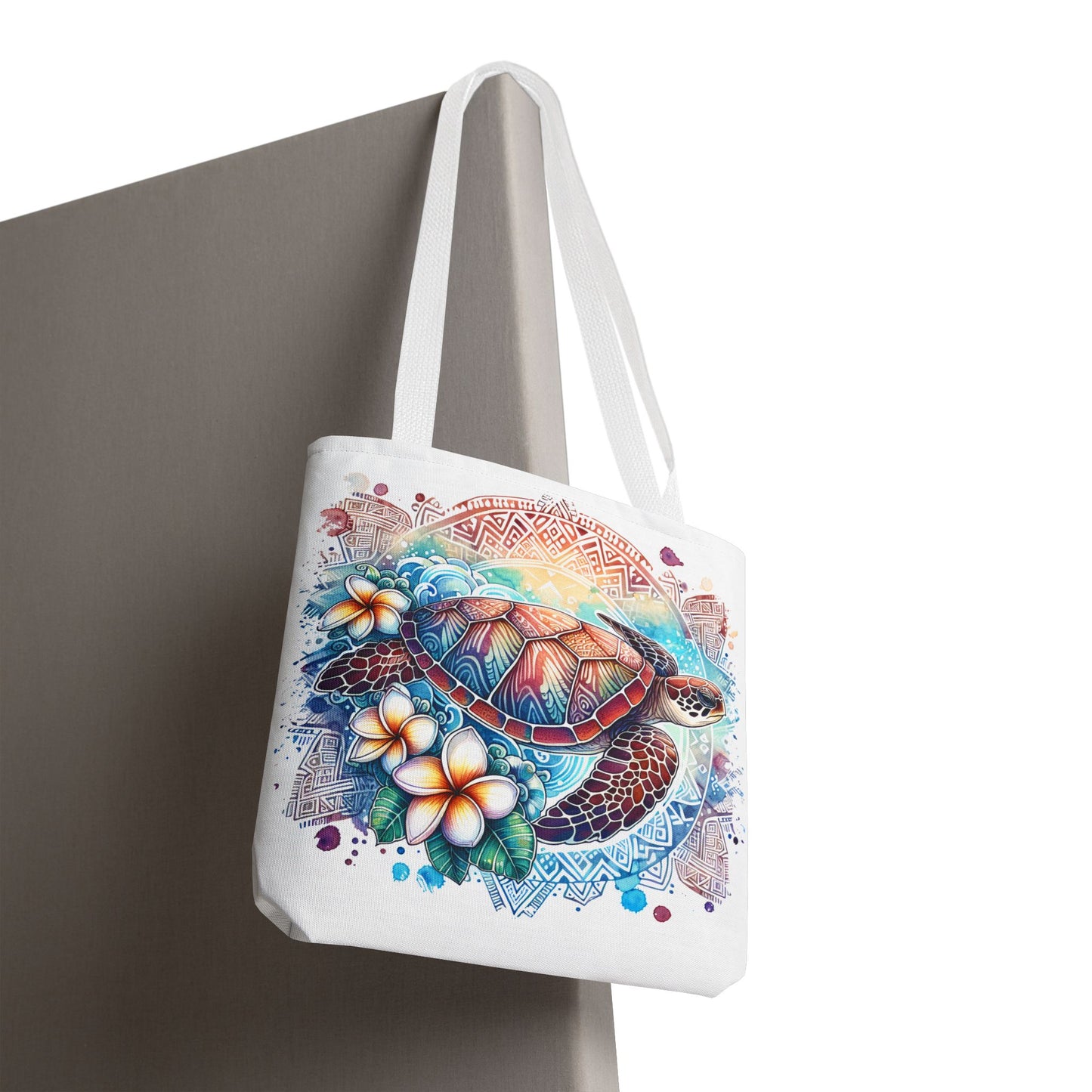🐢 Vibrant Tribal Sea Turtle Tote Bag – Ocean Beauty Meets Island Vibes 🌊👜
