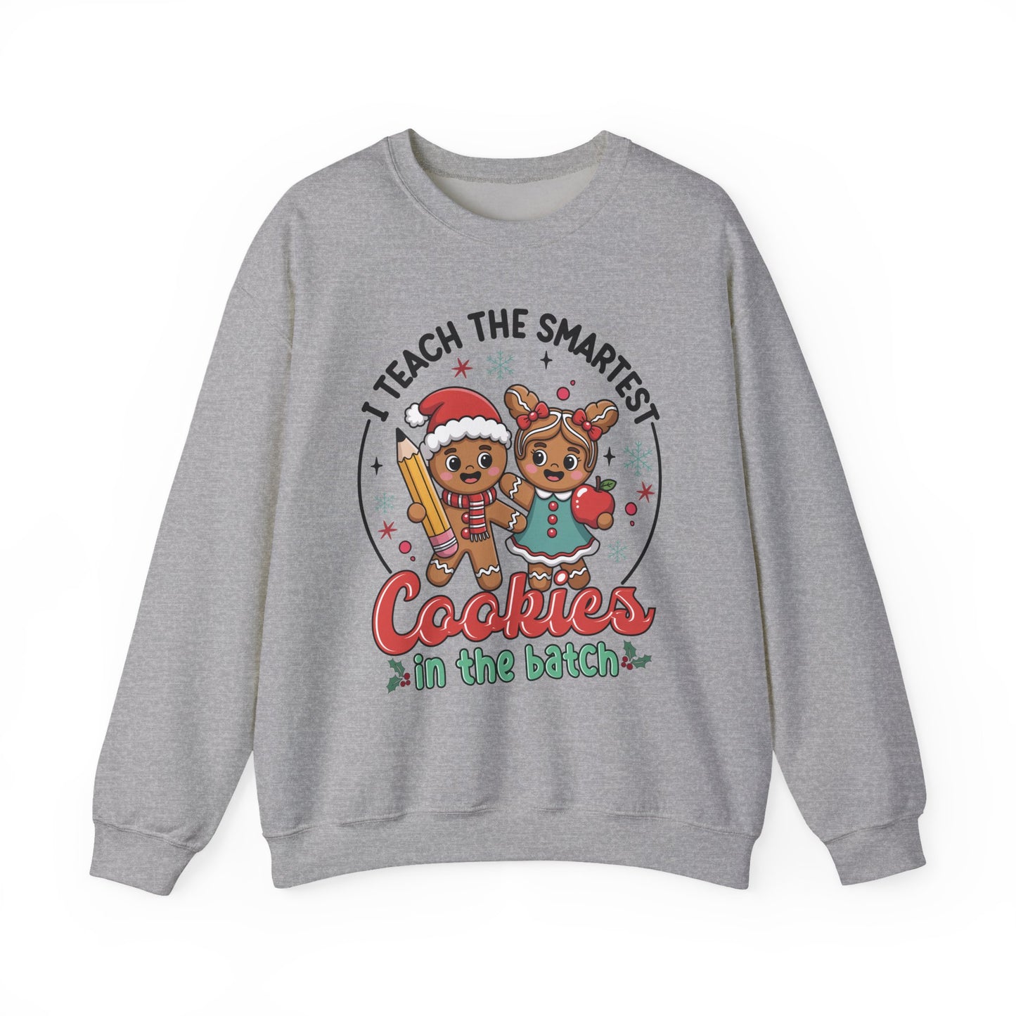🍪✏️ Smartest Cookies Teacher Sweatshirt – Cute Gingerbread Classroom Vibes 🍎❄️