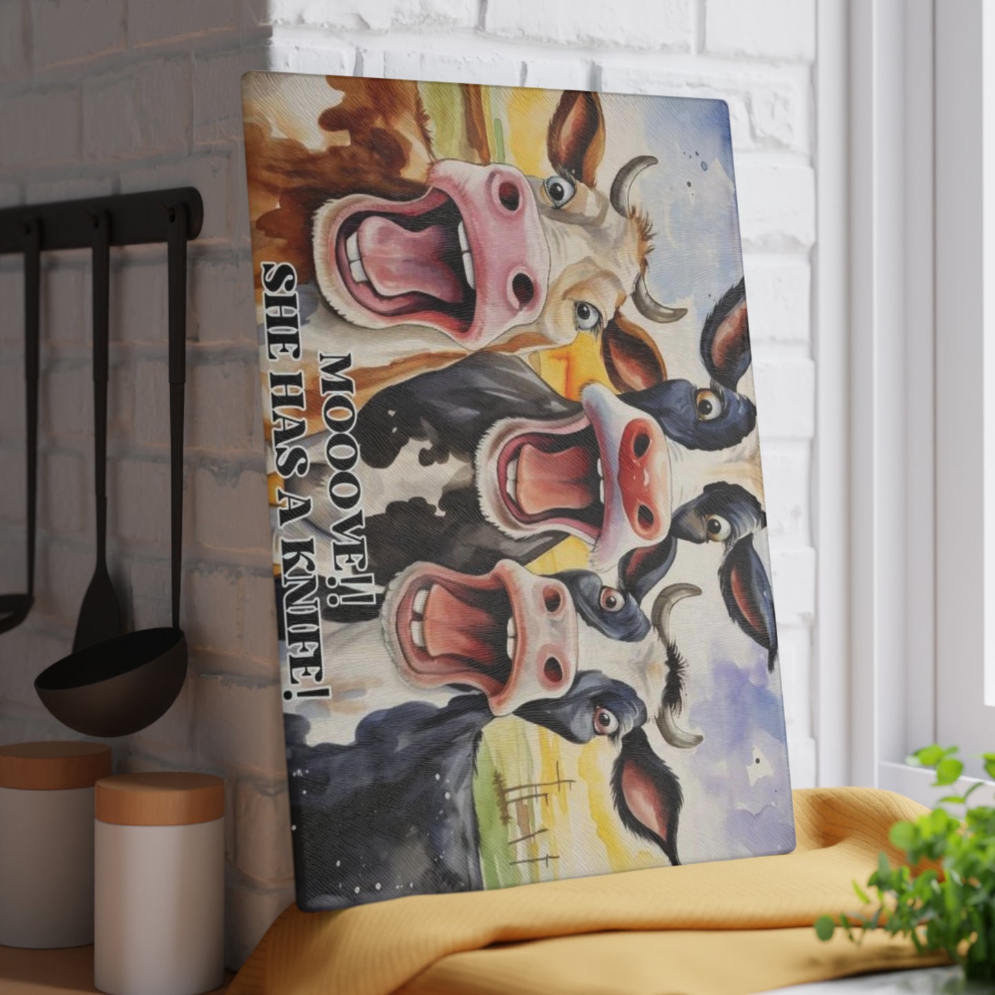 Funny Cow Cutting Board, Gift for Moms, Kitchen Decor, Funny Cows, Humorous Gift for Mothers, Cow Gifts, Charcuterie Board, cow lover gifts