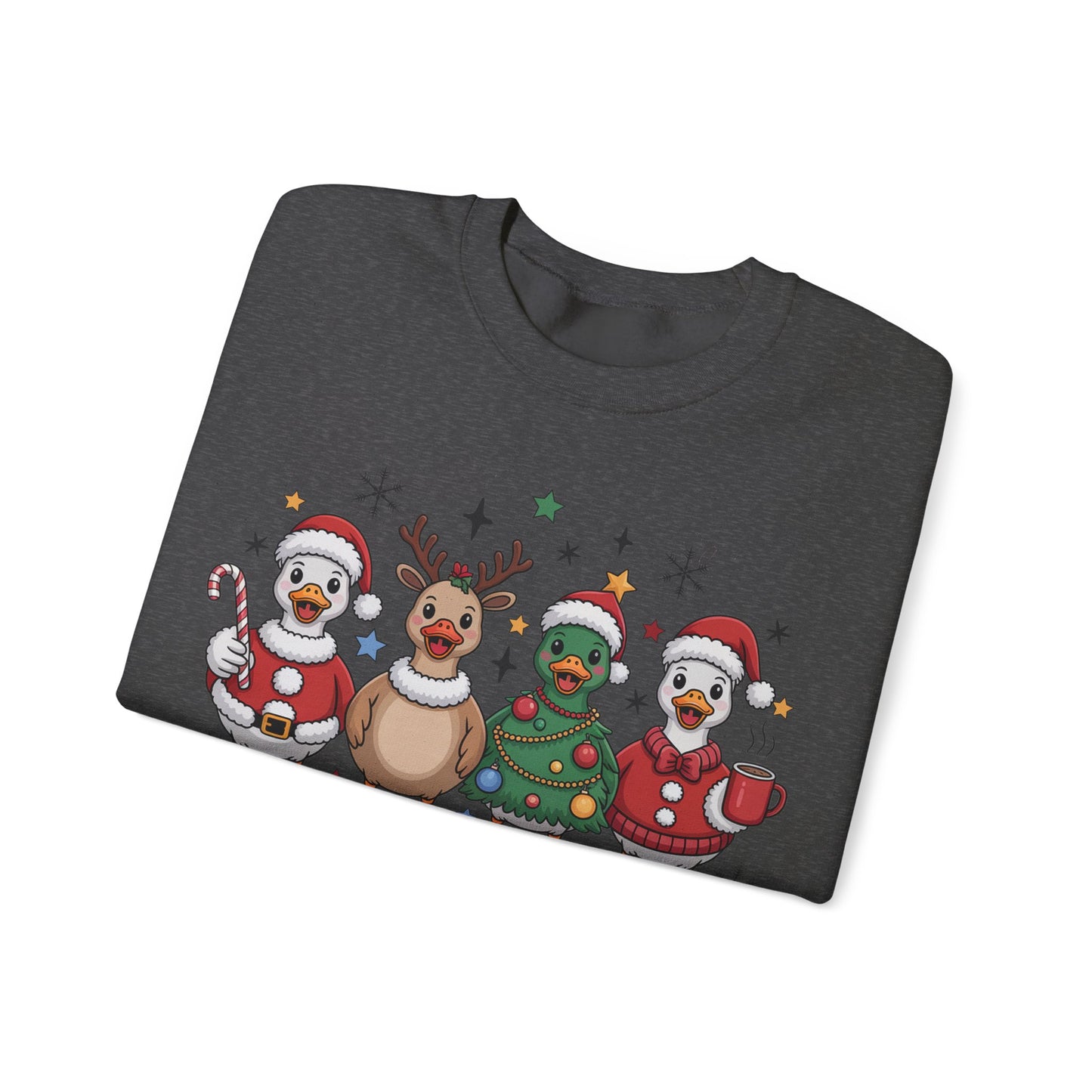 🎄🦆 Christmas Ducks Sweatshirt – Funny Holiday Farm Animal Crewneck 🎁