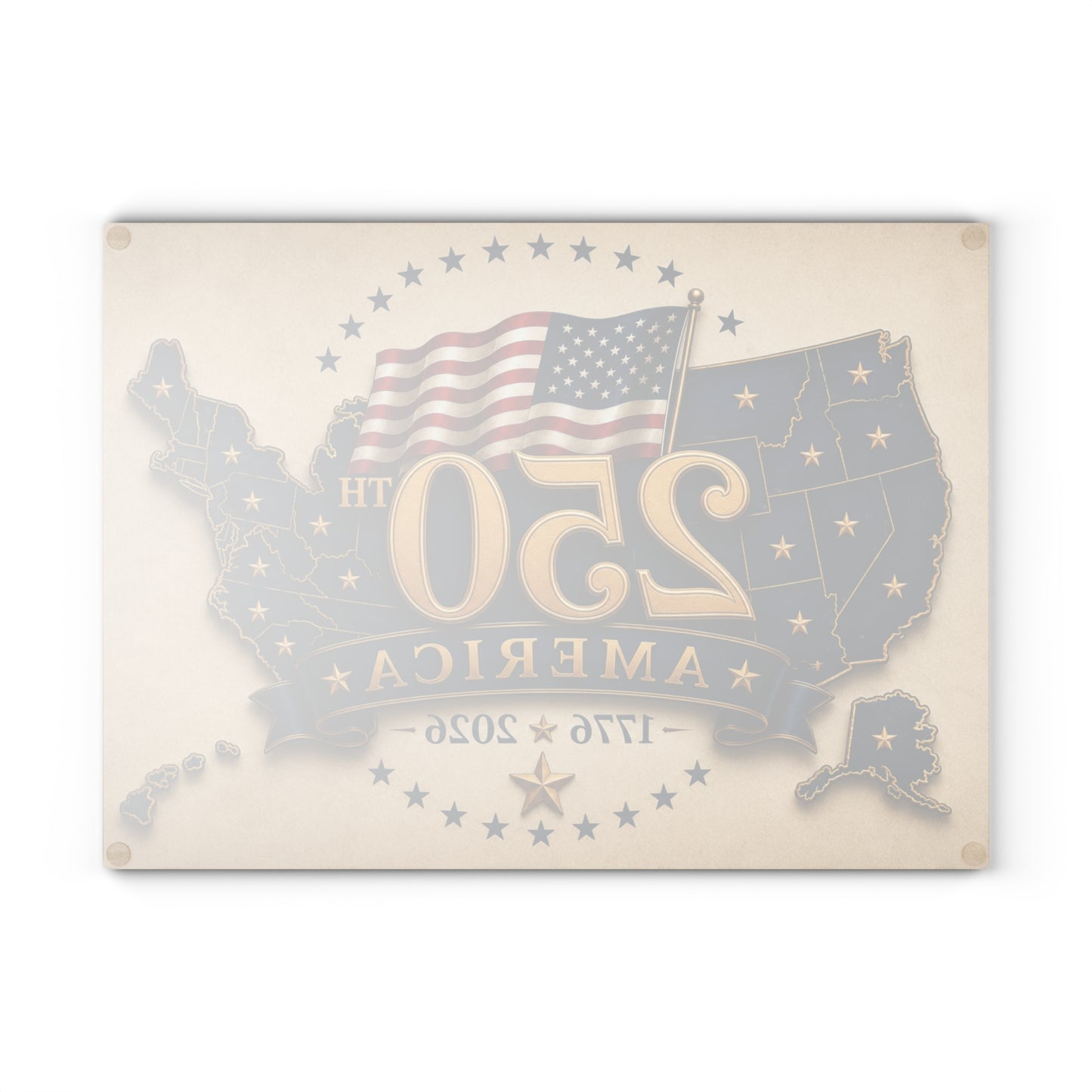 America 250th Anniversary Tempered Glass Cutting Board