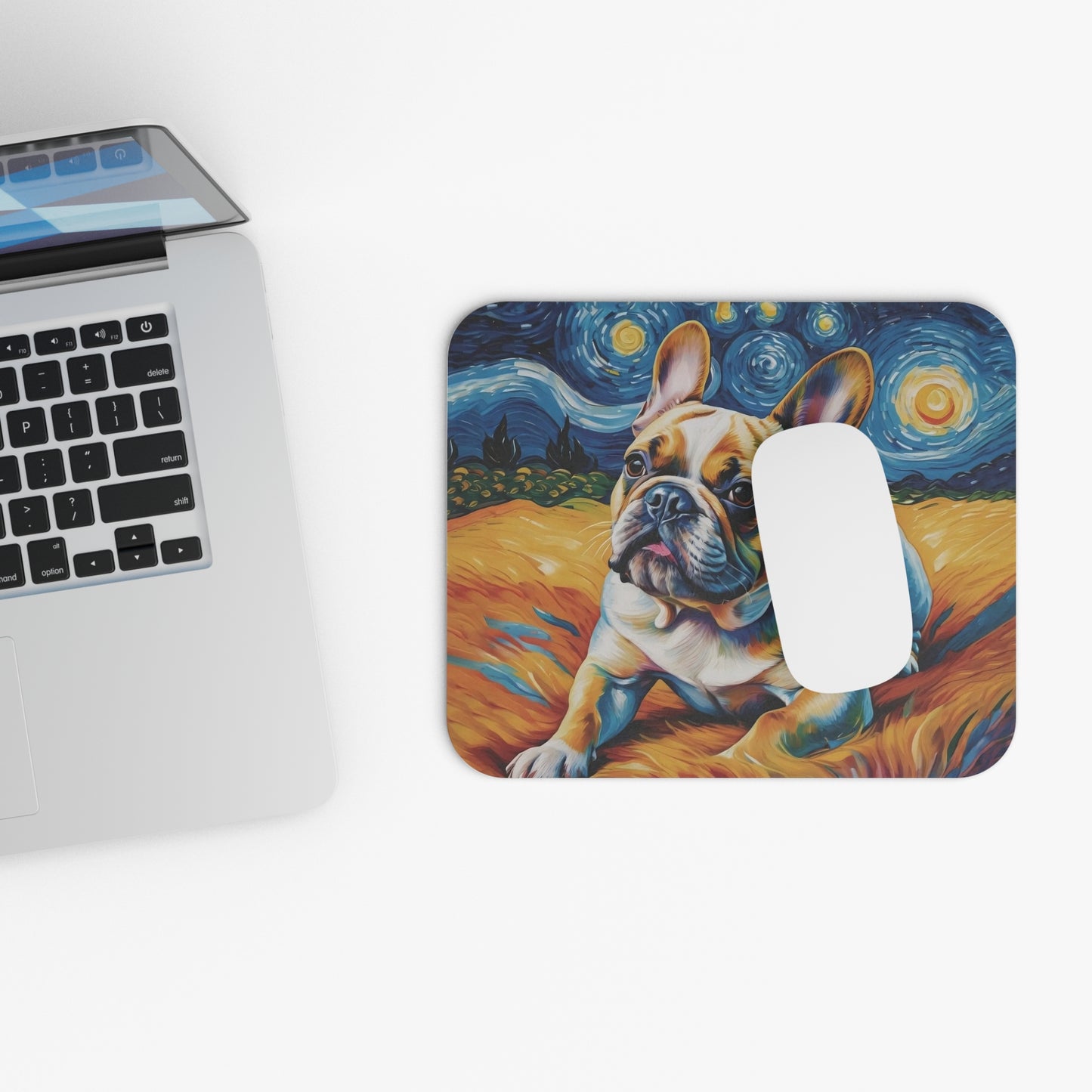 🐾 Bulldog Francés – Adorable alfombrilla de ratón con temática de perro