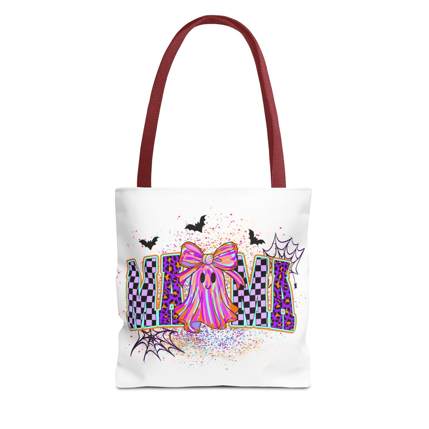 🎃 Colorful Mama Ghost Halloween Tote Bag – Spooky Fun with a Pop of Color 👻👜