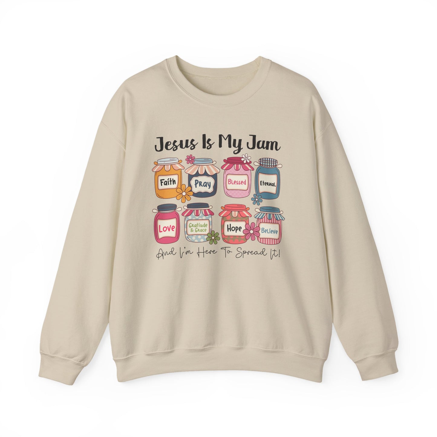 🙌✨ Jesus Is My Jam Sweatshirt – Faith, Love & Hope in Style 💖